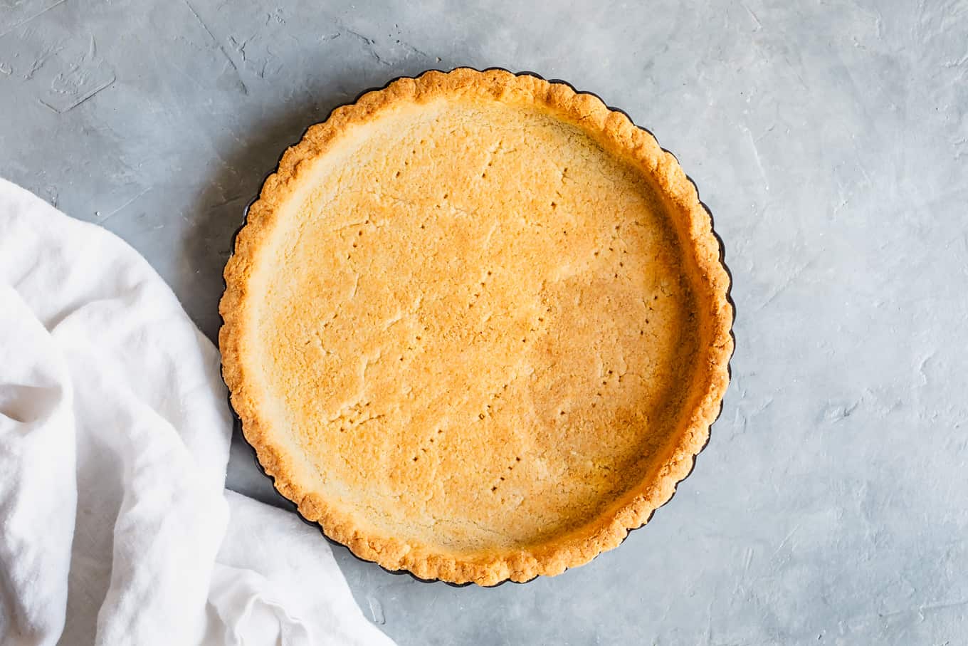 Gluten-Free Shortbread Tart Crust Baked