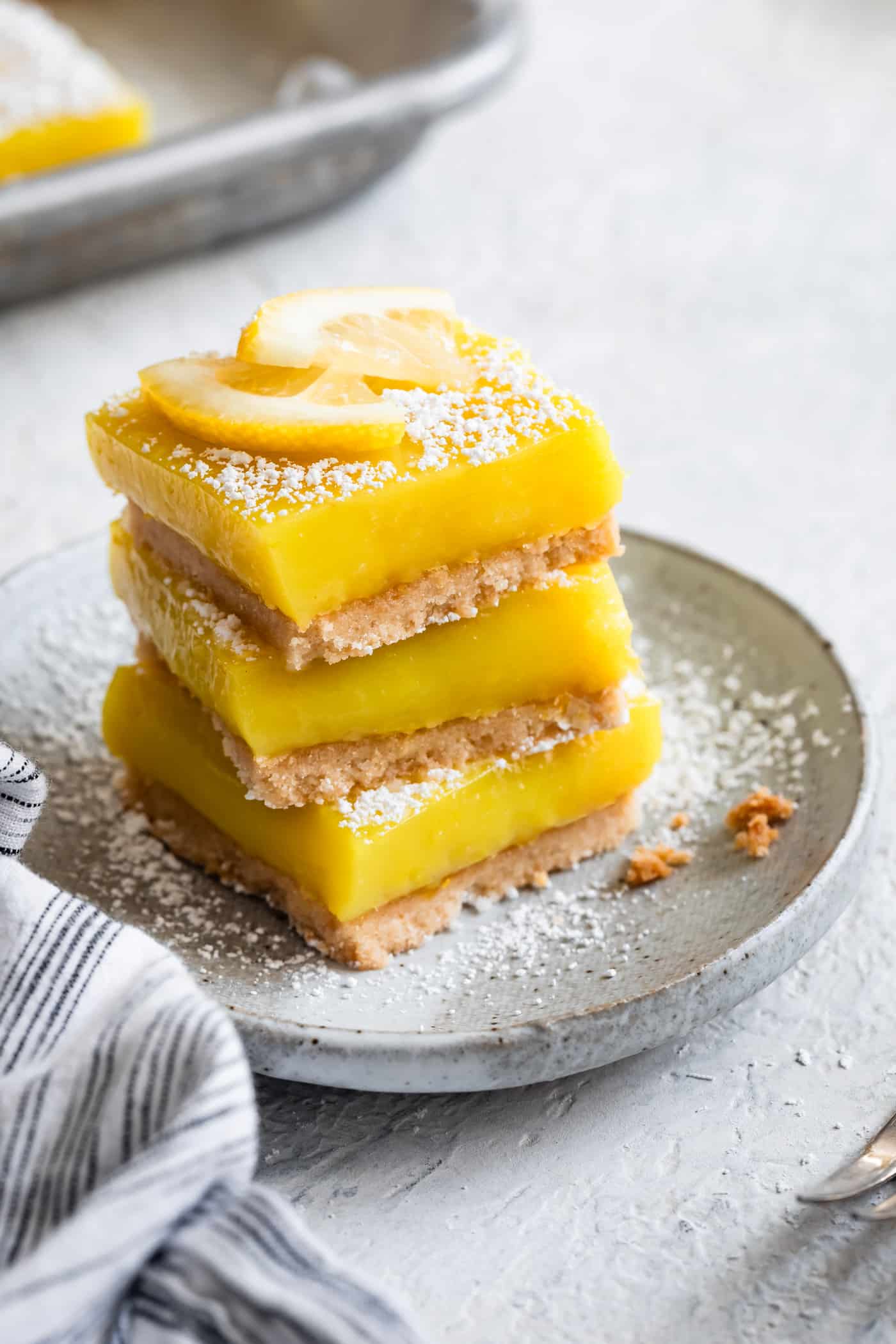 Stack of Gluten-Free Lemon Bars