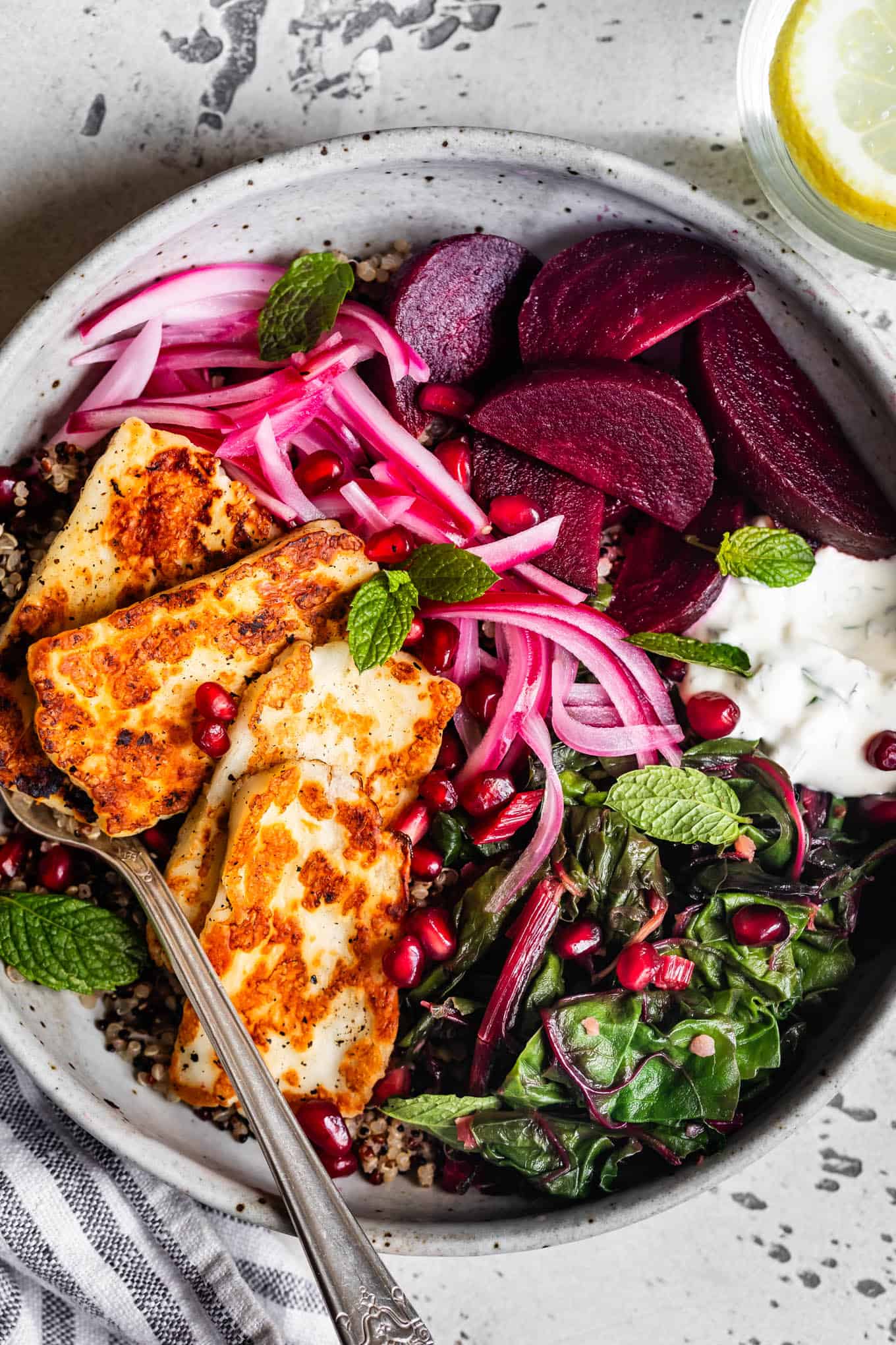 Crispy Friend Halloumi Bowls