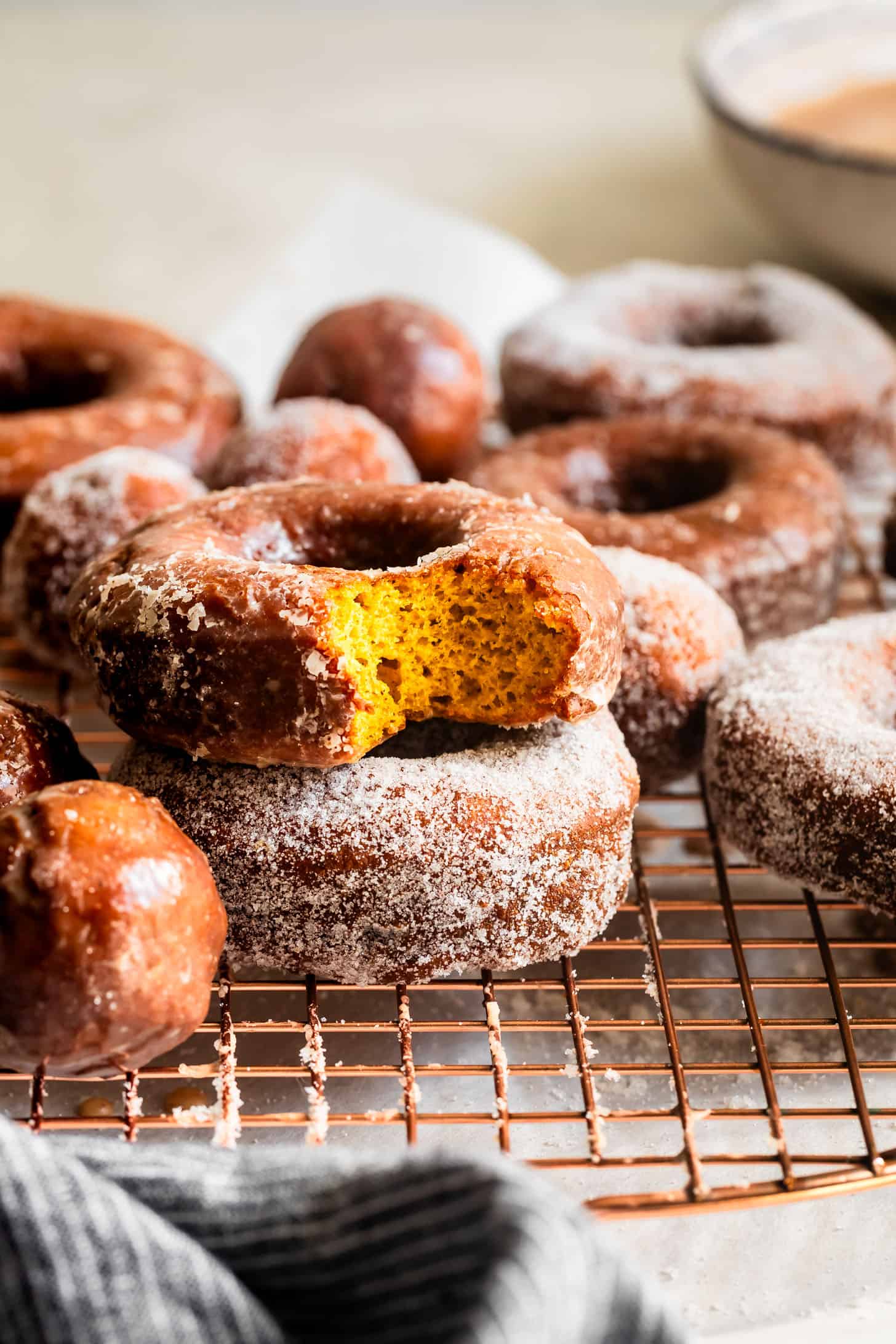 Bite of Gluten-Free Pumpkin Spice Donuts