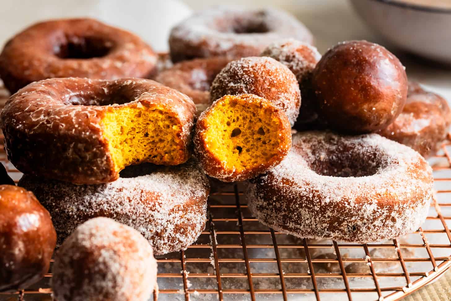 Bite of Gluten-free Pumpkin Donut Holes