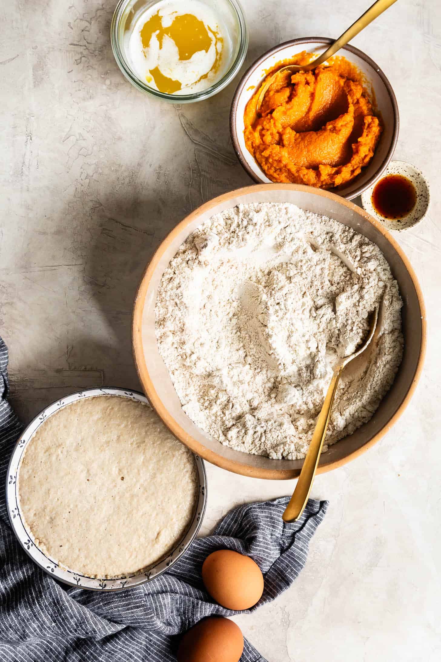 Ingredients for Gluten-Free Pumpkin Doughnuts