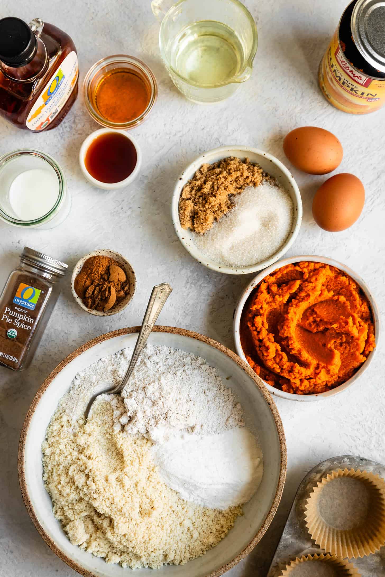 Ingredients for Gluten-Free Pumpkin Muffins