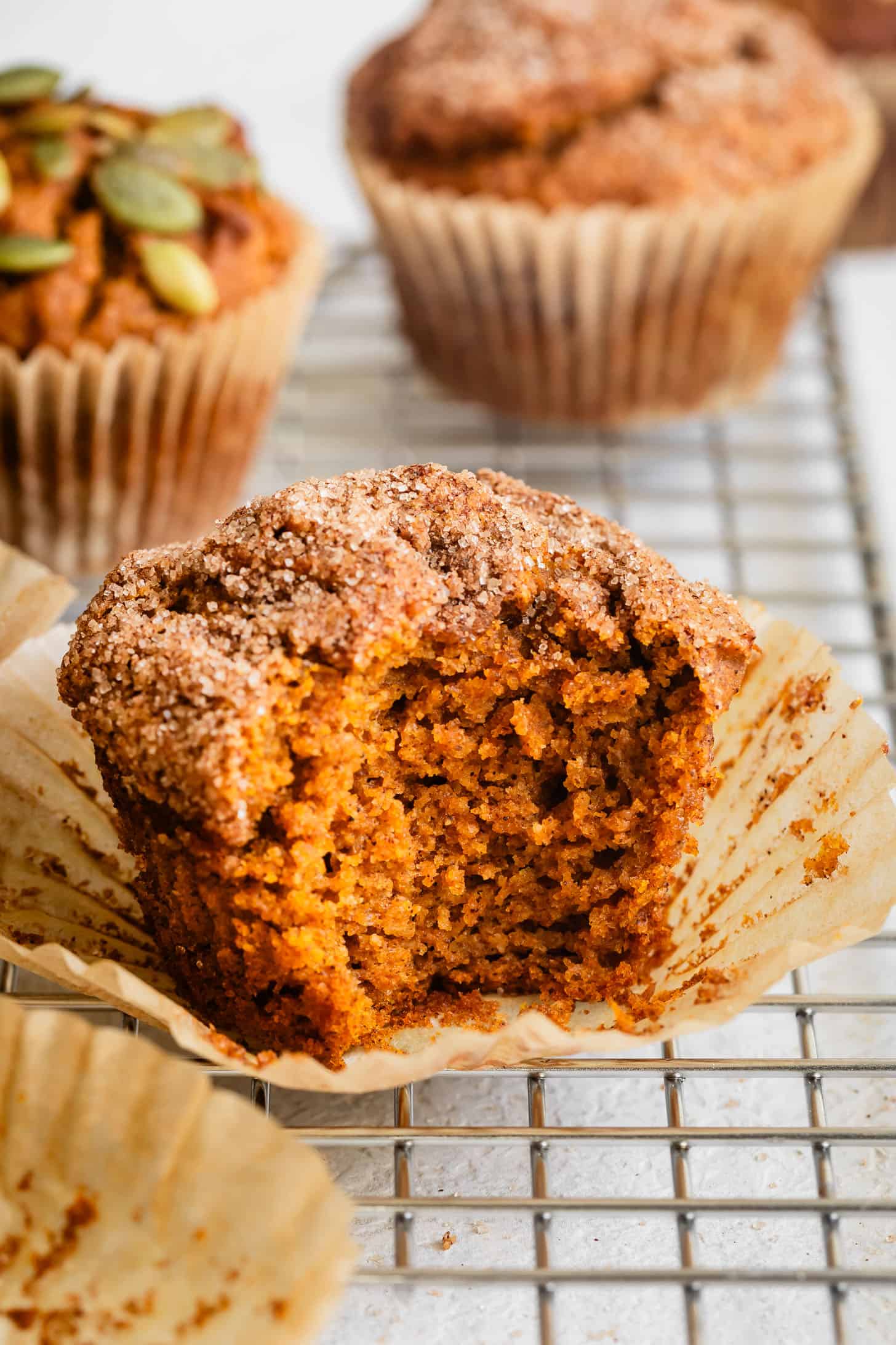 Close-up of Gluten-Free Pumpkin Muffin