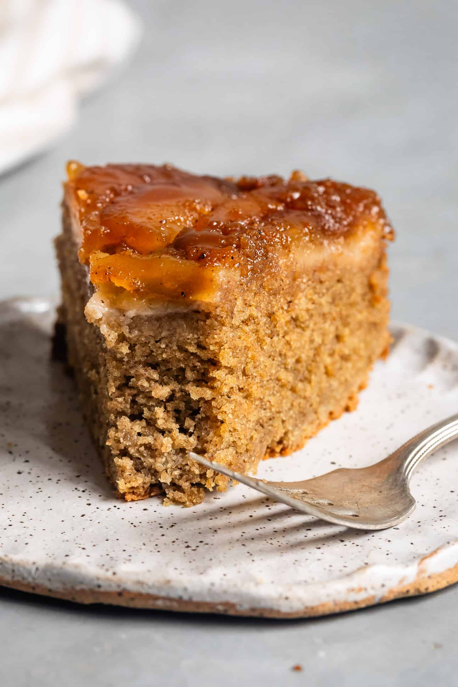 Bite of Gluten-Free Apple Upside-Down Cake