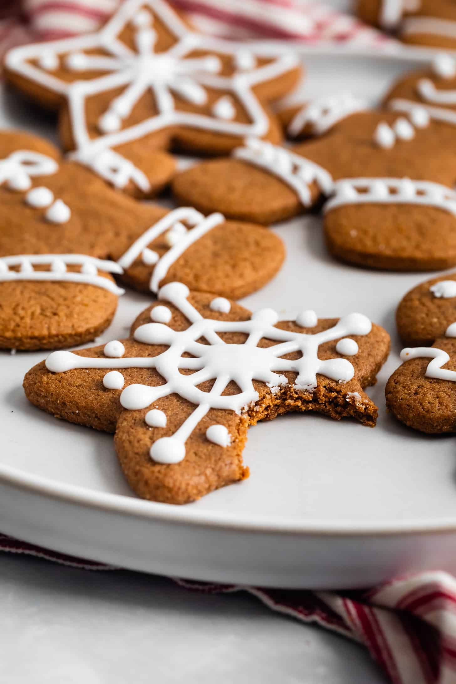 Bite of Chewy Gluten-Free Gingerbread Cookie