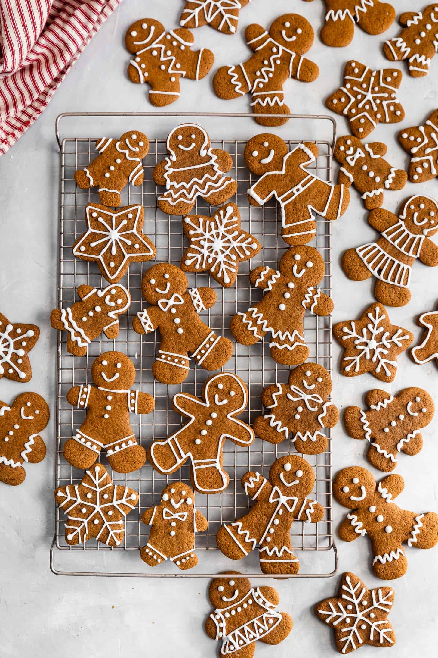 Frosted Gluten-Free Gingerbread Cookies