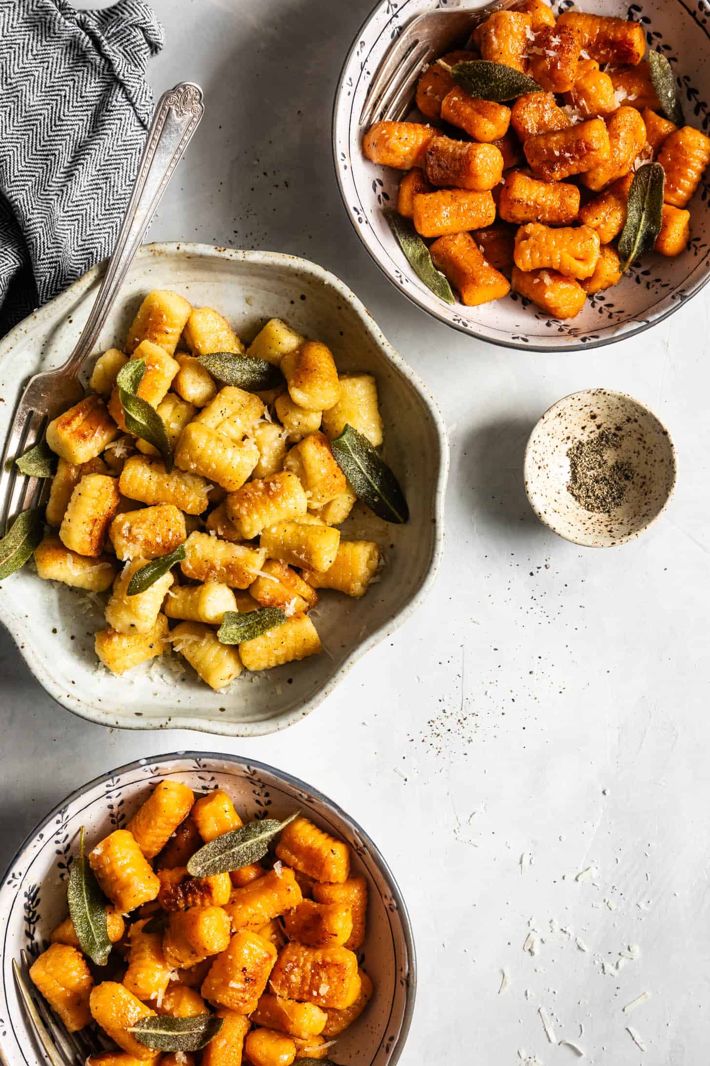 Pan-Fried Gluten-Free Gnocchi with Sweet Potato and Butternut Squash Variations