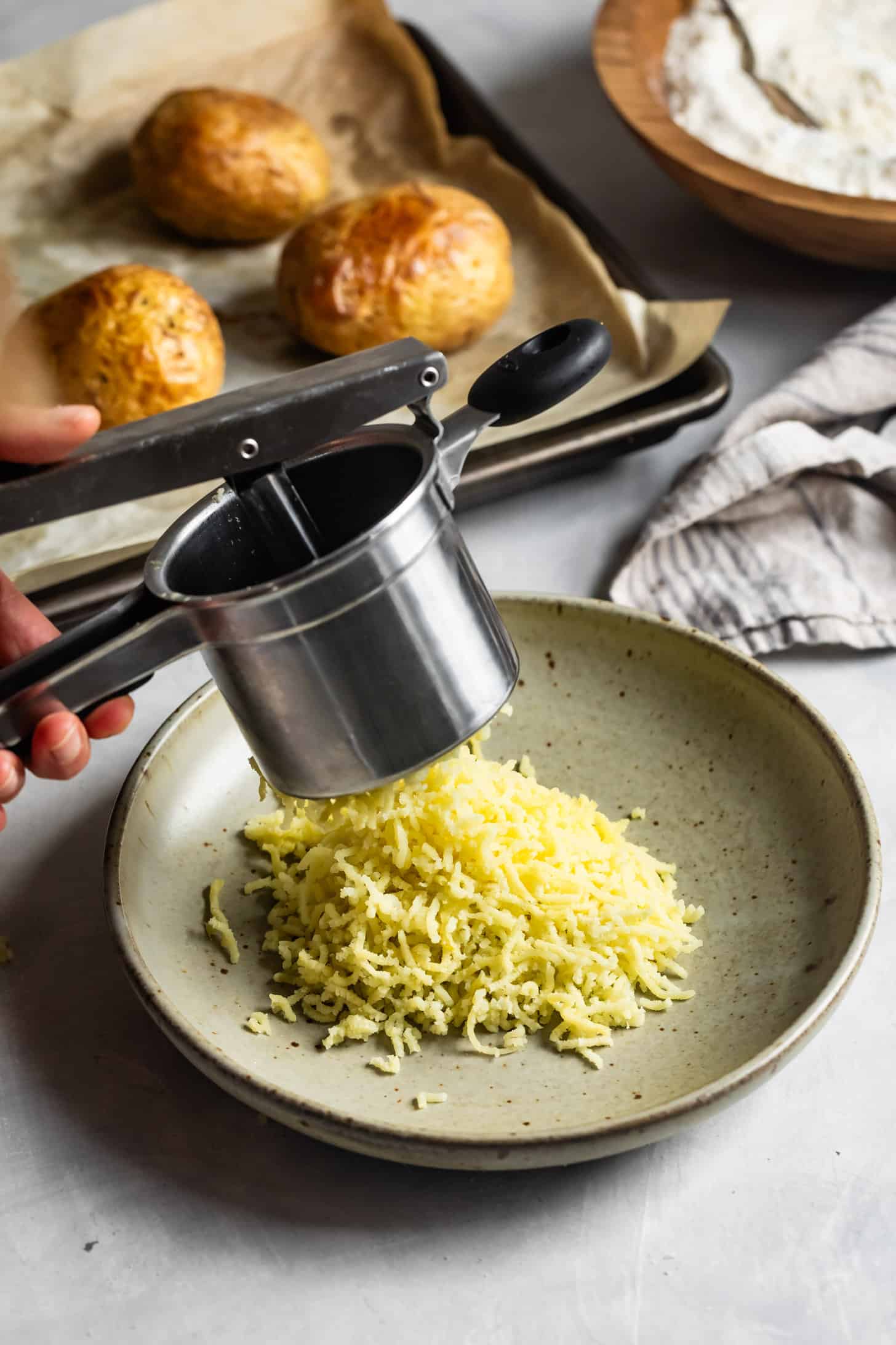 Ricing Potatoes for Gnocchi