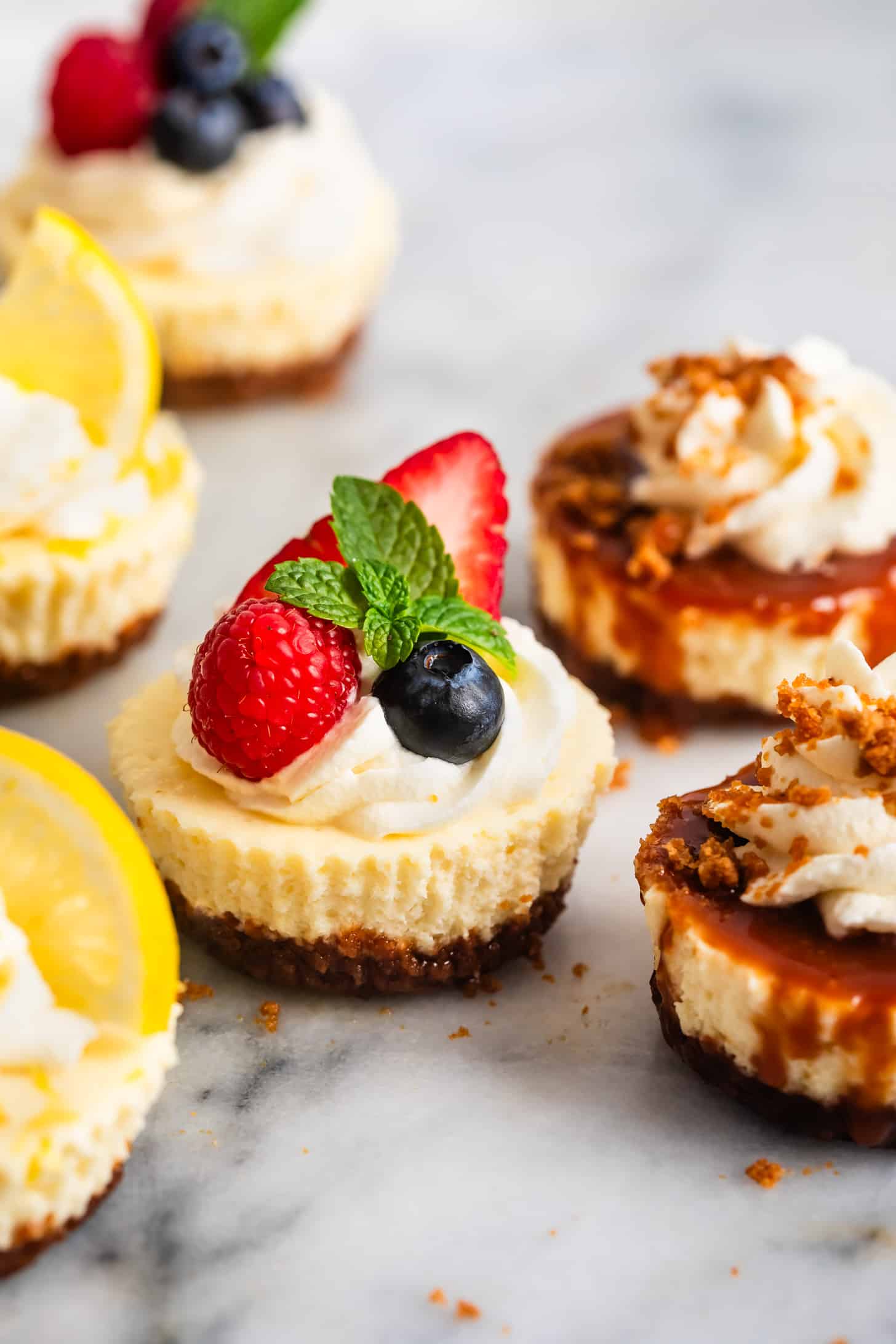 Gluten-Free Mini Cheesecakes with Gingersnap Crust