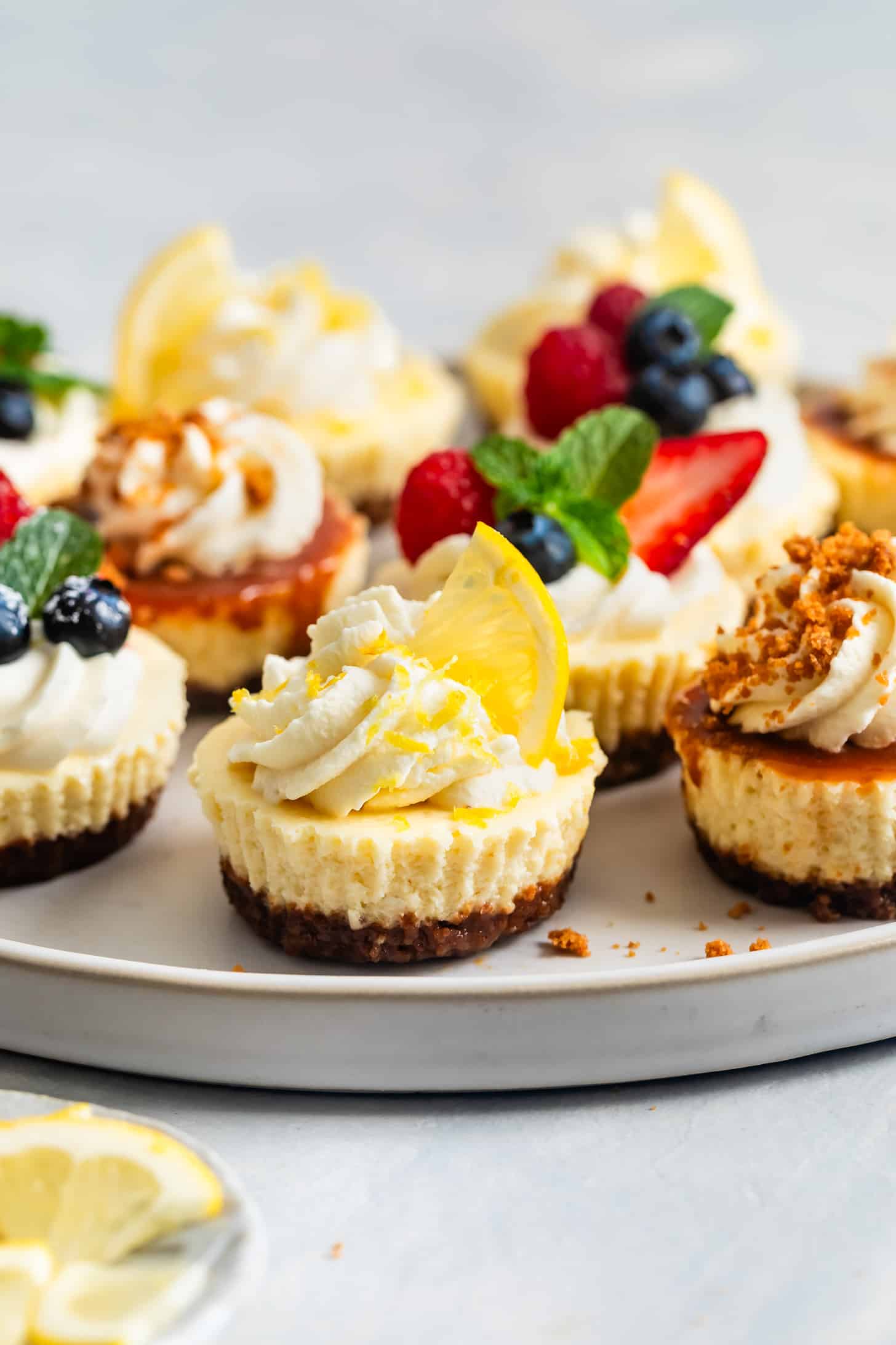 Gluten-Free Mini Cheesecakes with Gingersnap Crust