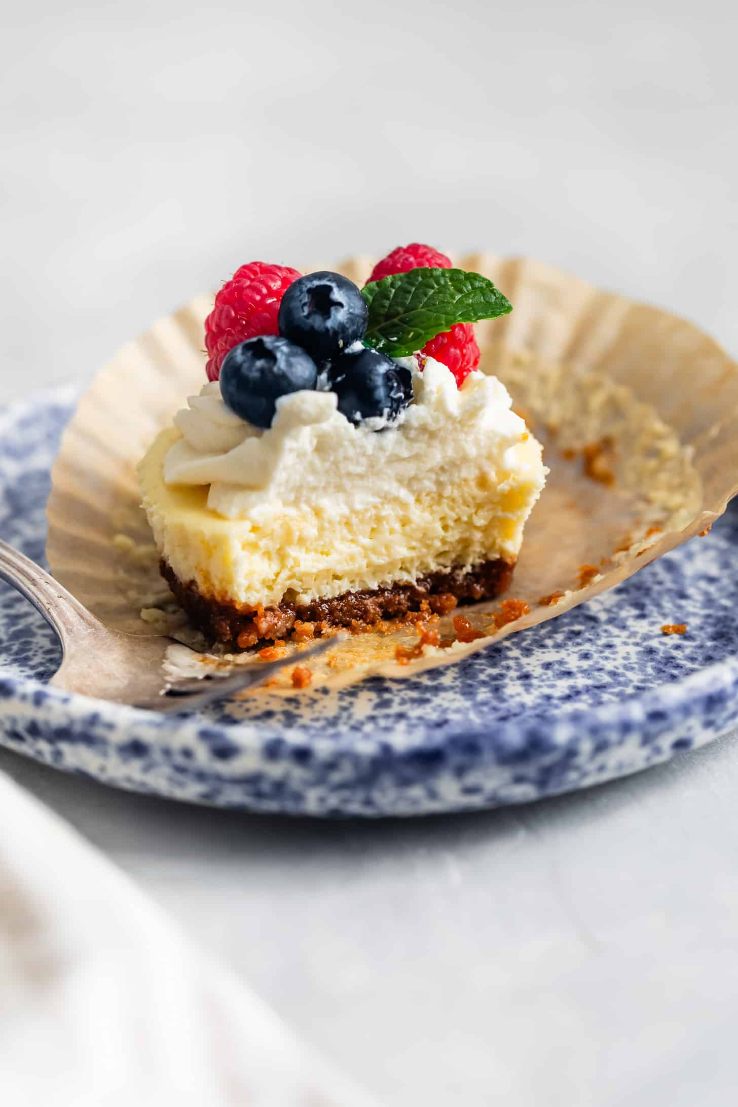 Bite of Gluten-Free Mini Cheesecake