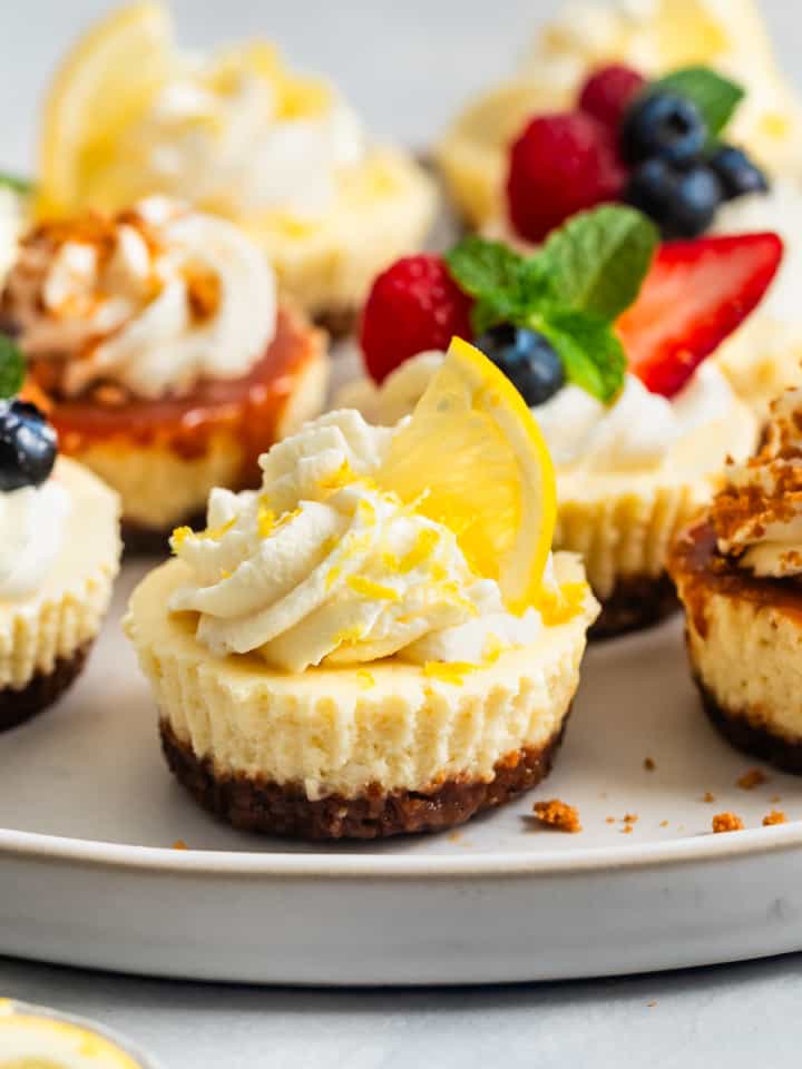 Gluten-Free Mini Cheesecakes with Gingersnap Crust