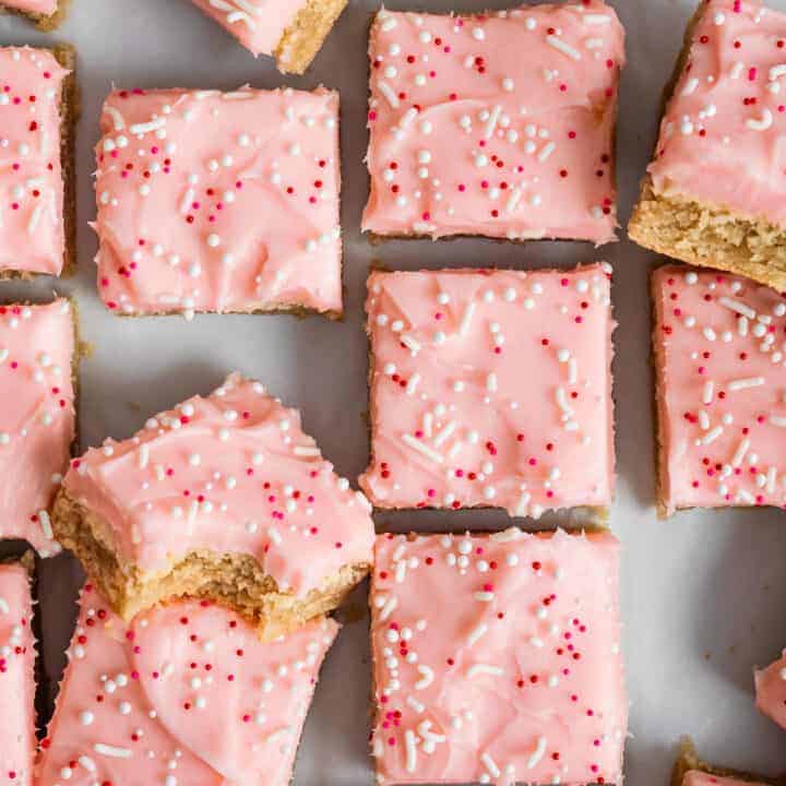 Gluten-Free Sugar Cookie Bars with Cream Cheese Frosting