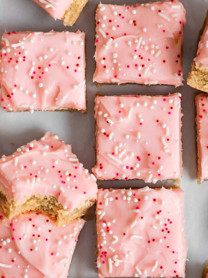 Gluten-Free Sugar Cookie Bars with Cream Cheese Frosting