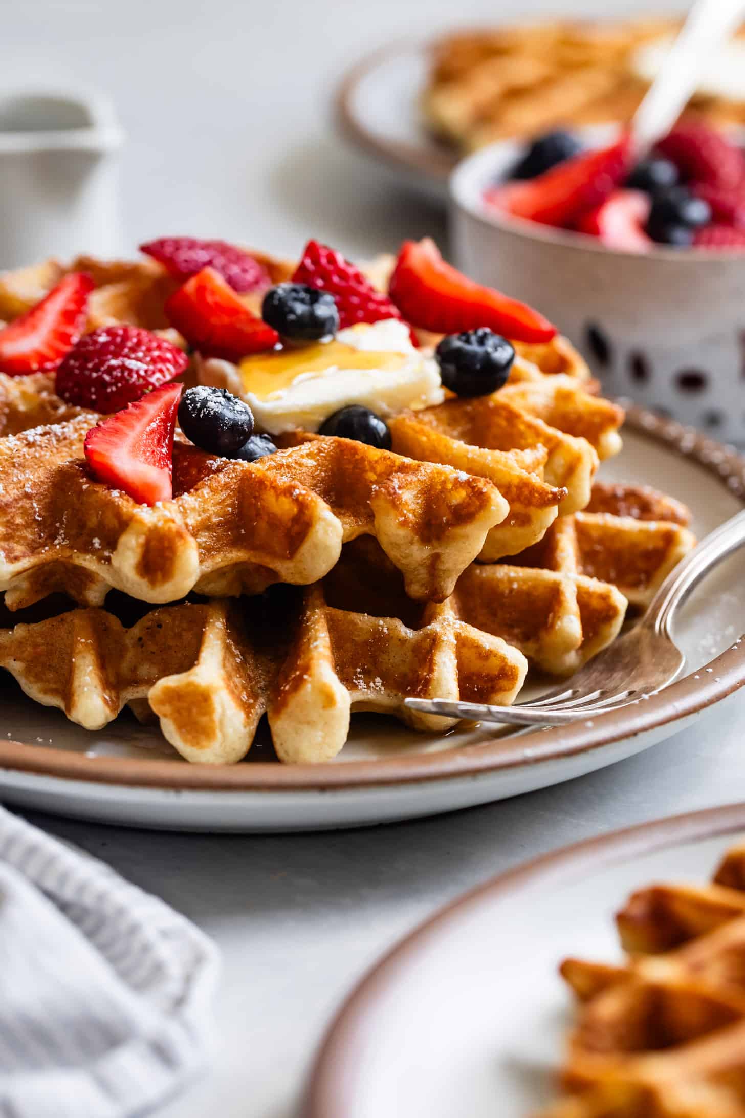 Stacks of Gluten-Free Waffles