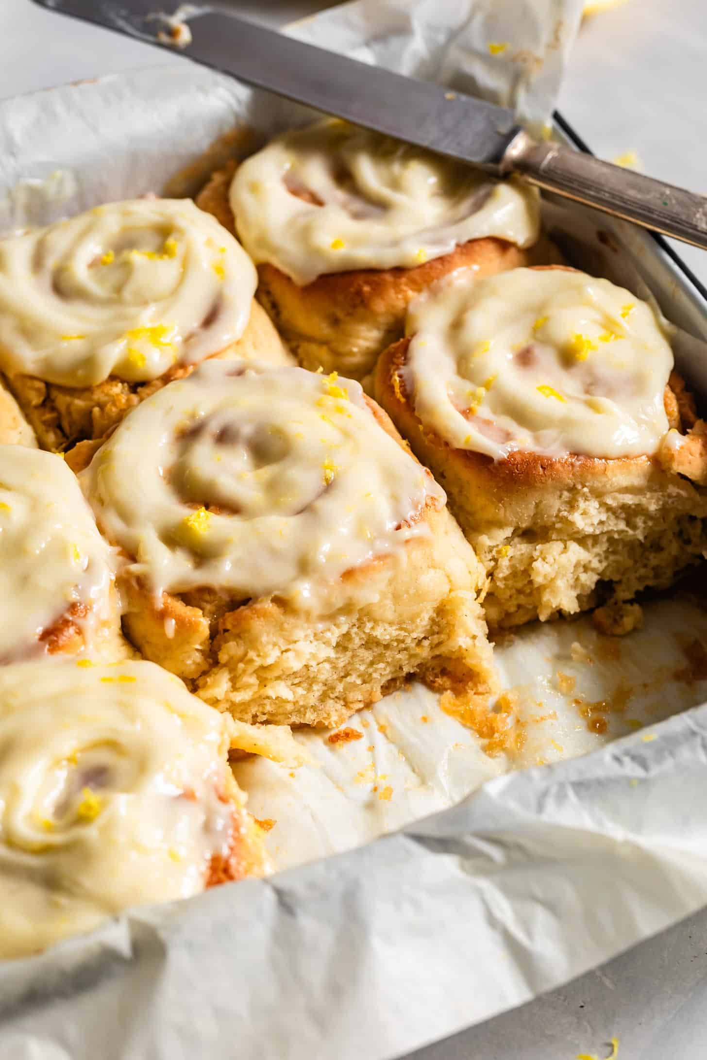 Gluten-Free Lemon Rolls with Lemon Cream Cheese Icing