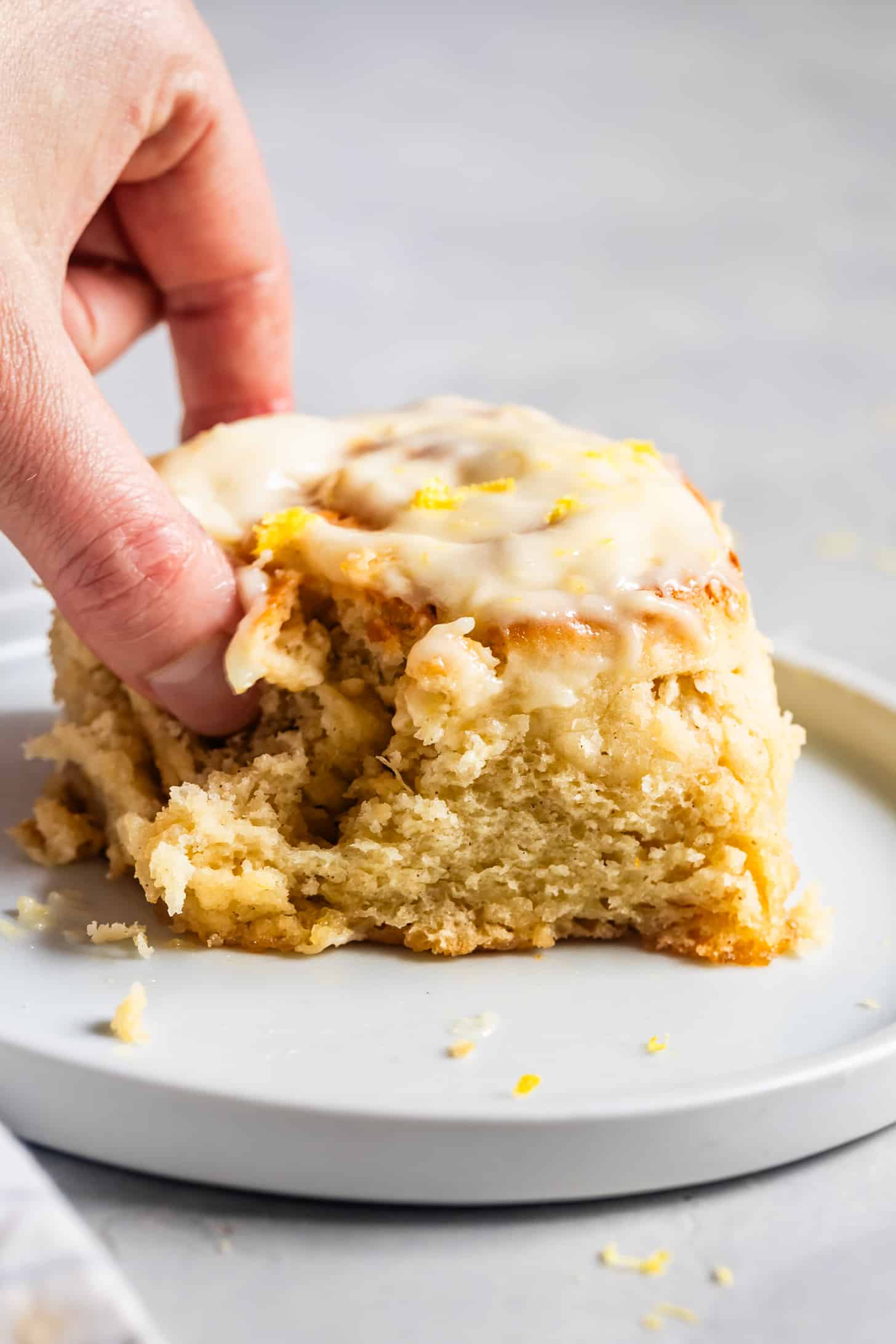 Fluffy and Gooey Gluten-Free Lemon Rolls with Cream Cheese Icing