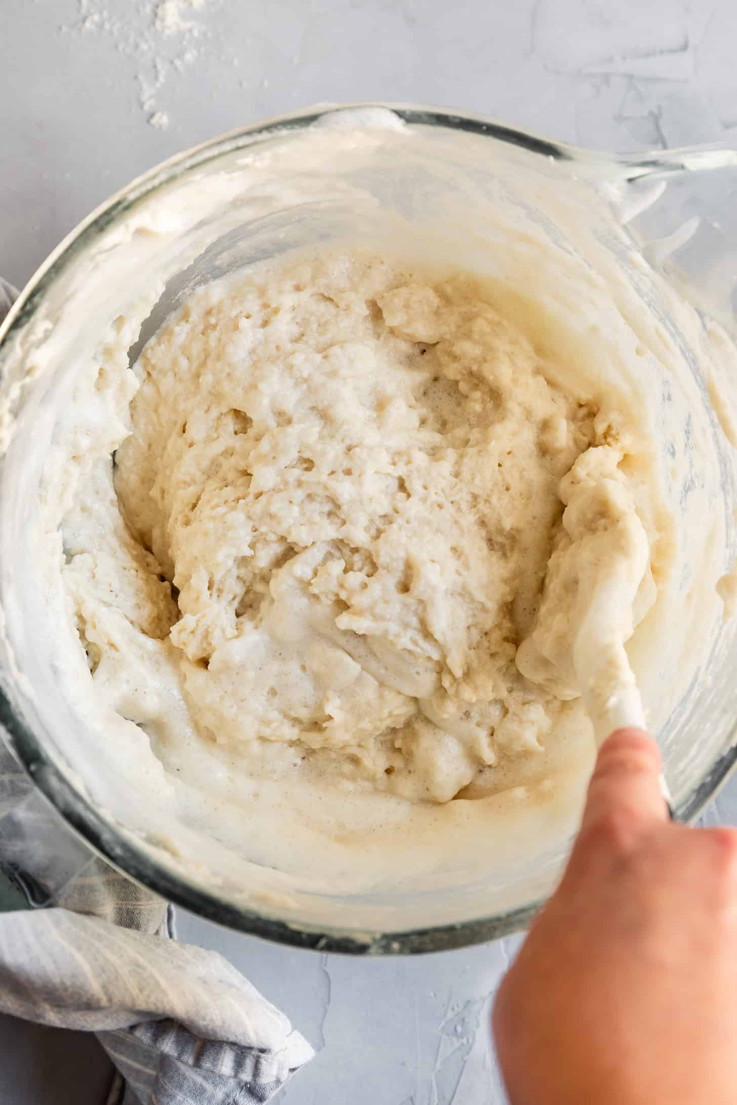 Folding Egg Whites into Cake Batter