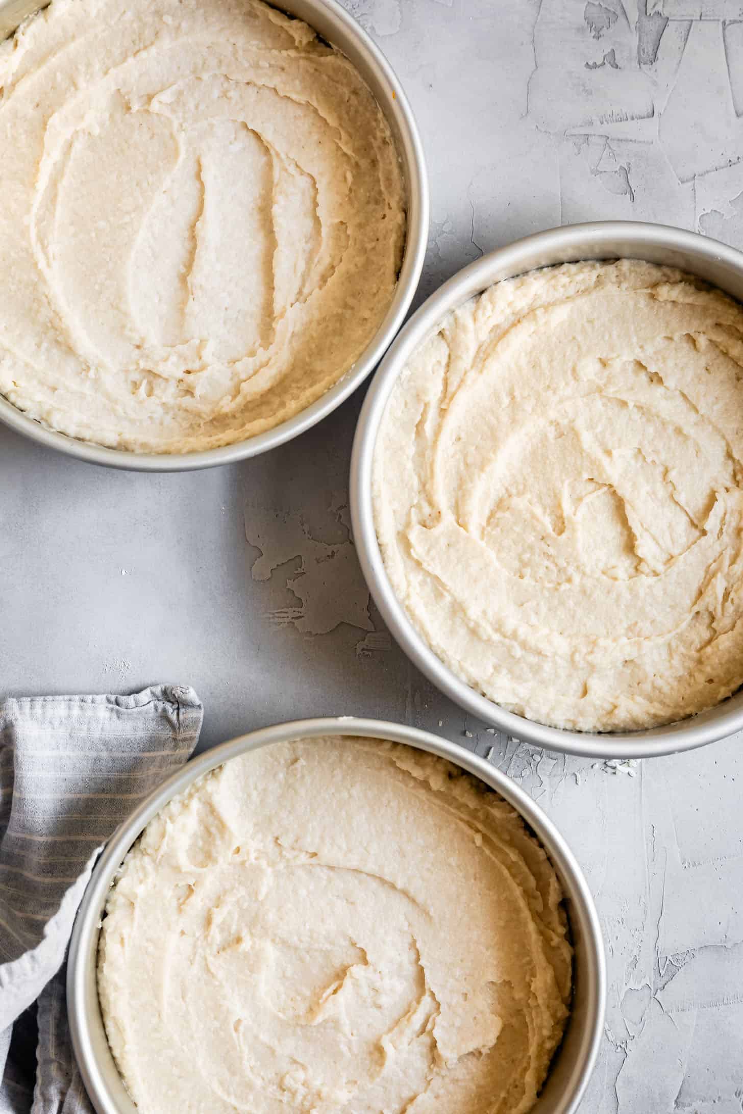 Gluten-Free Coconut Cake Batter in Pans