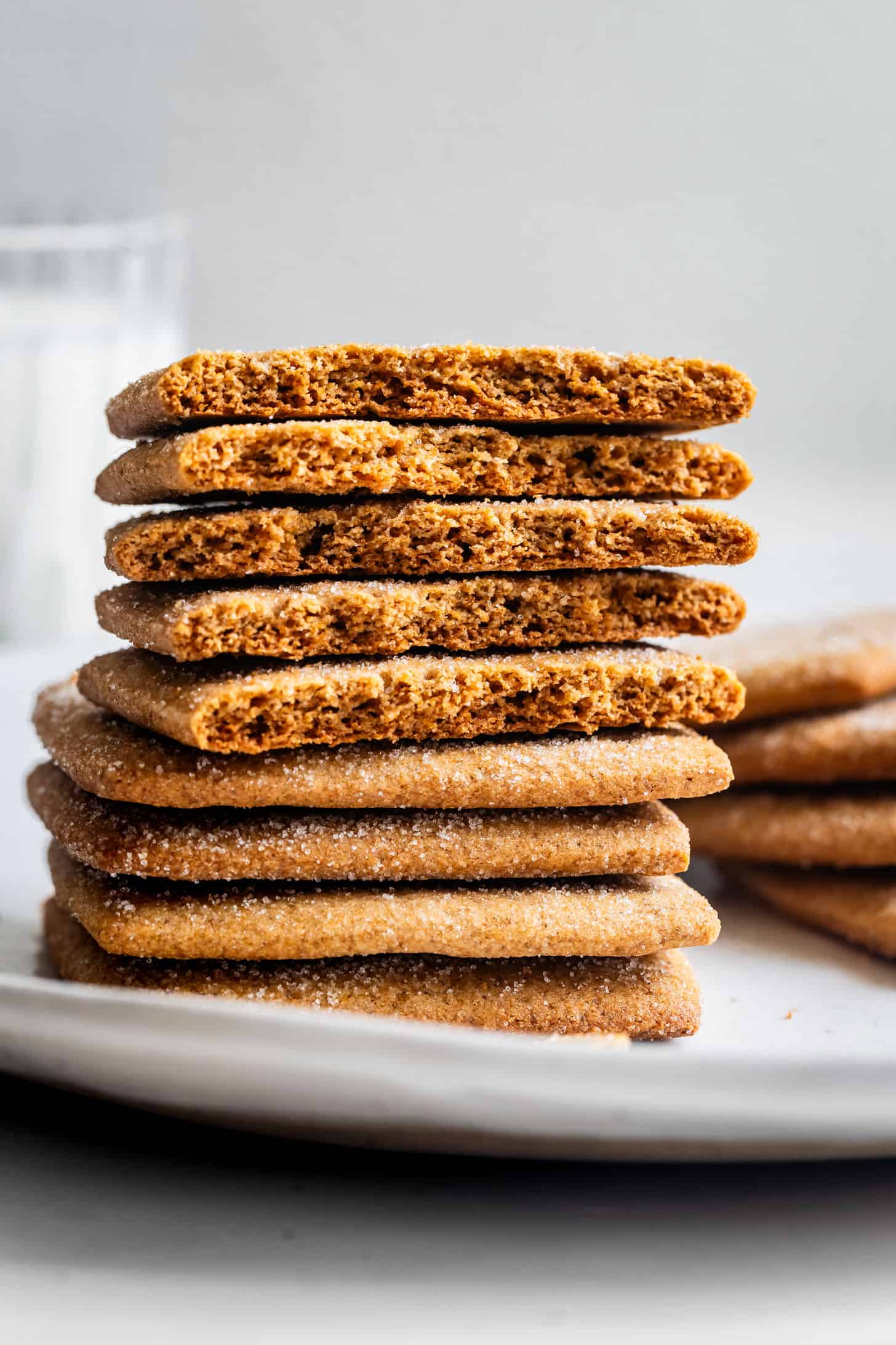 Crisp Gluten-Free Graham Crackers in a Stack