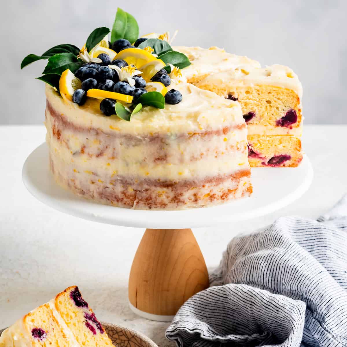 Gluten-Free Lemon Blueberry Cake