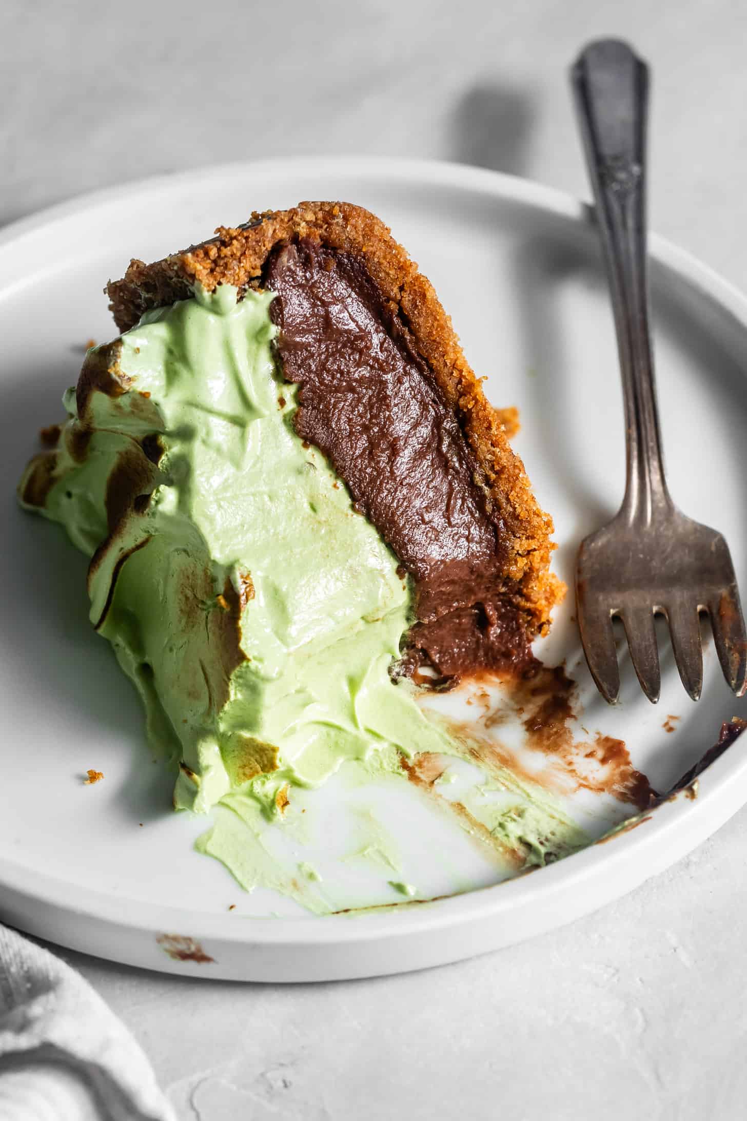 Bite of Matcha S'mores Pie