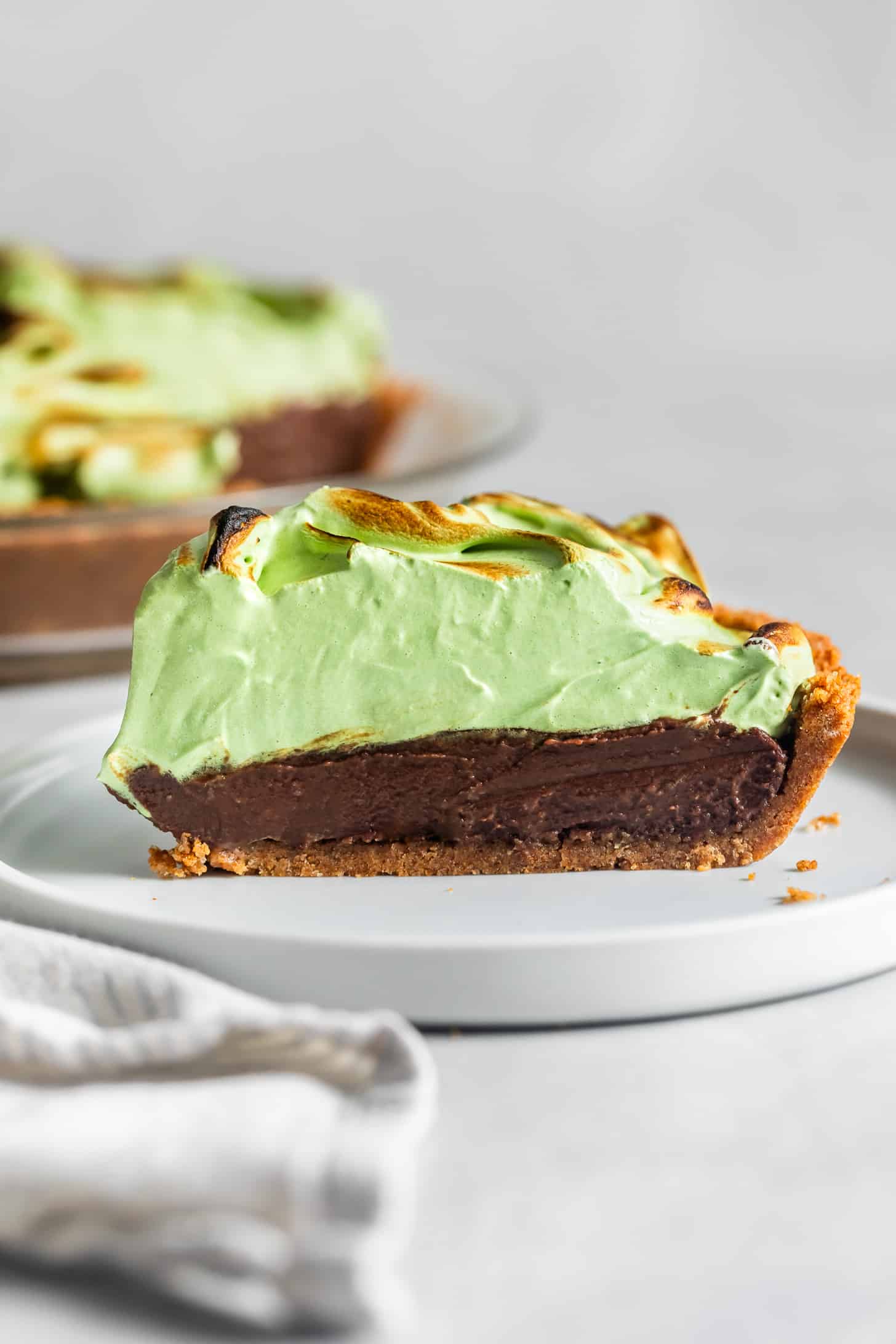 S'mores Pie with Green Meringue