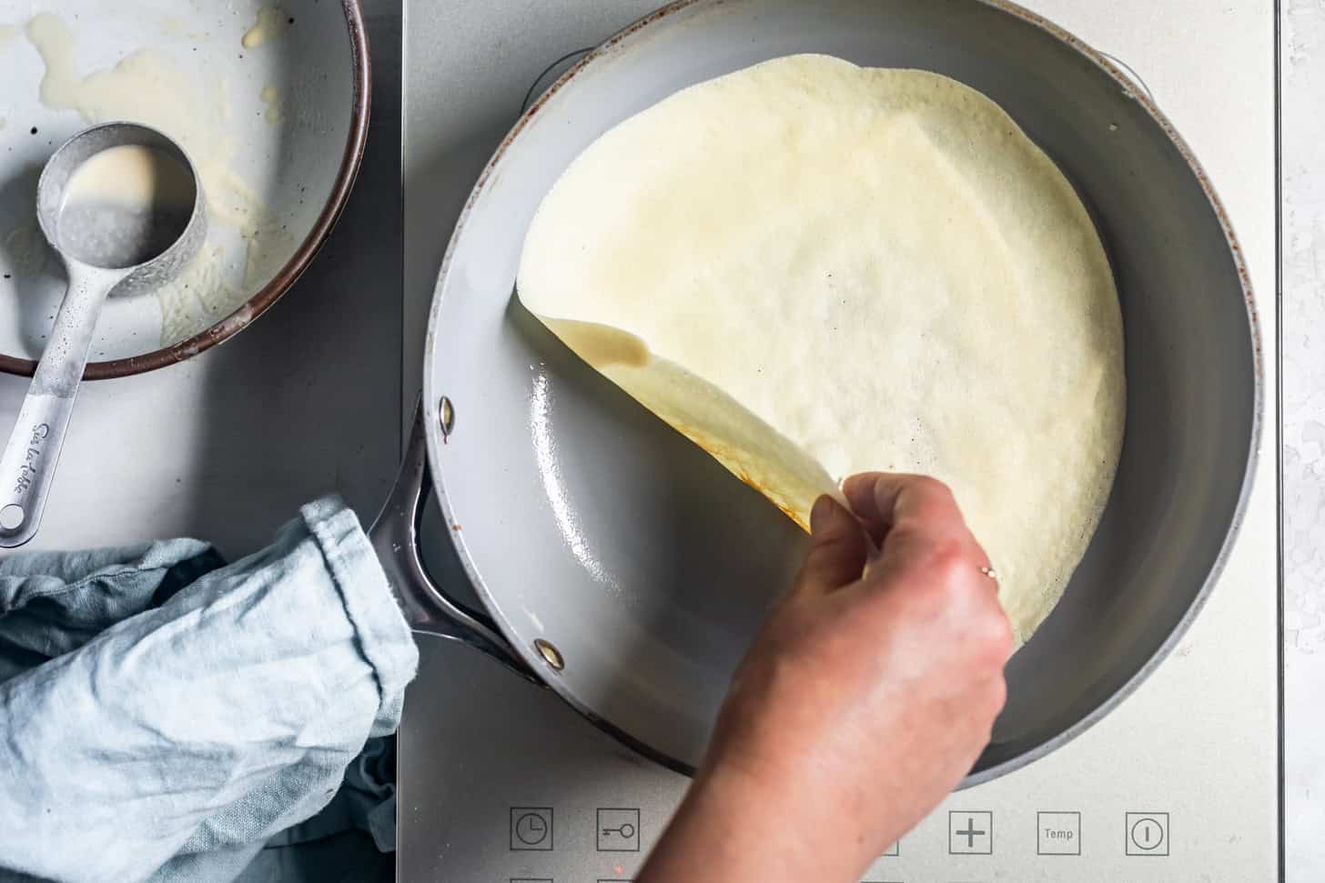 Flipping Gluten-Free Crepes in a Pan