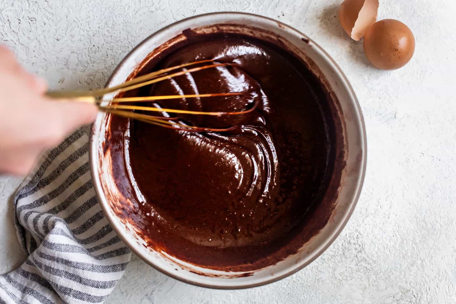 Whisking Gluten-Free Chocolate Cupcake Batter