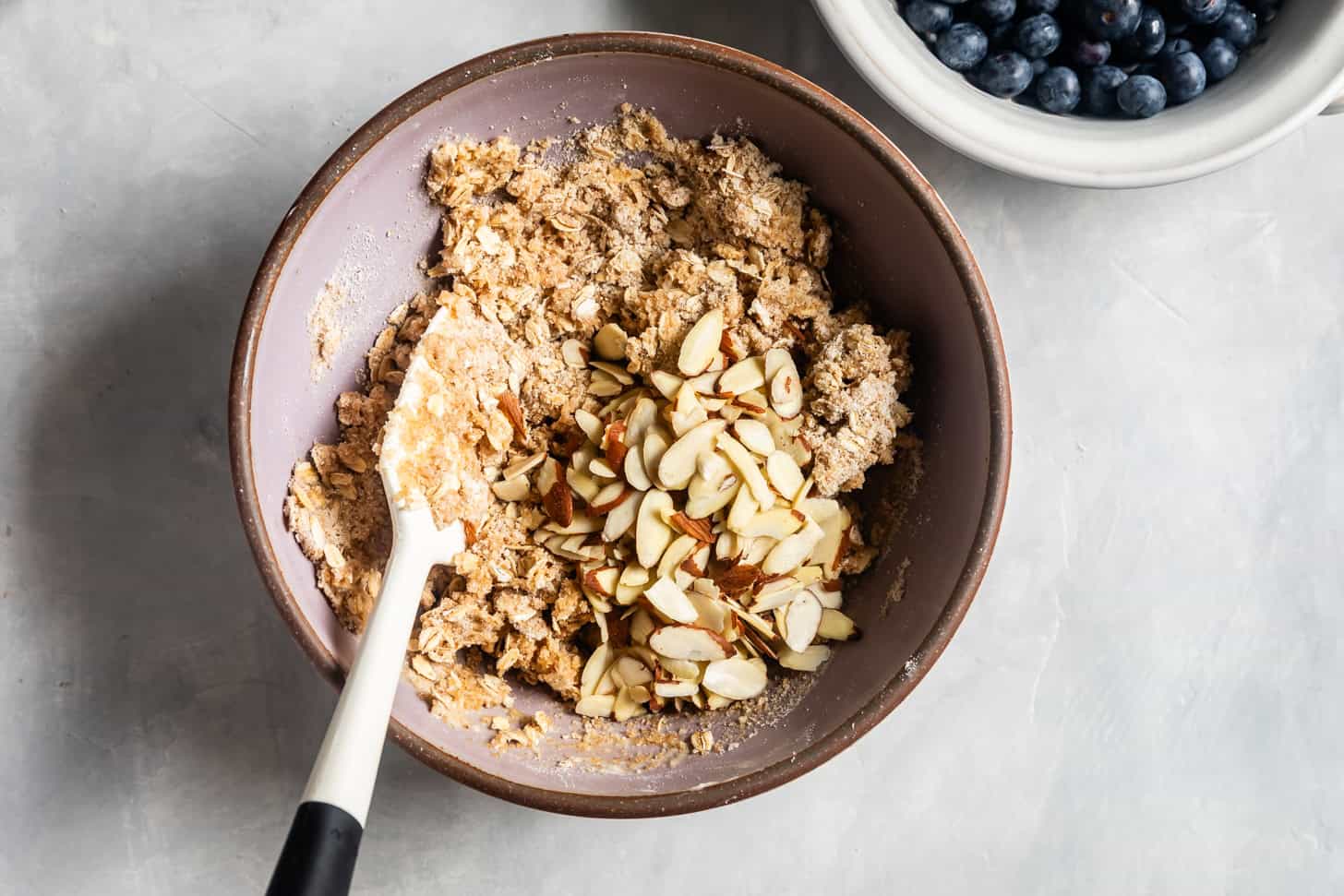 Adding Almond Gluten-Free Crisp Topping