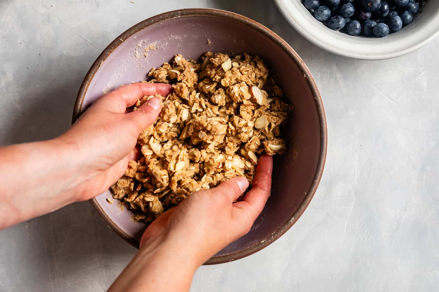 Mixing Gluten-Free Crisp Topping