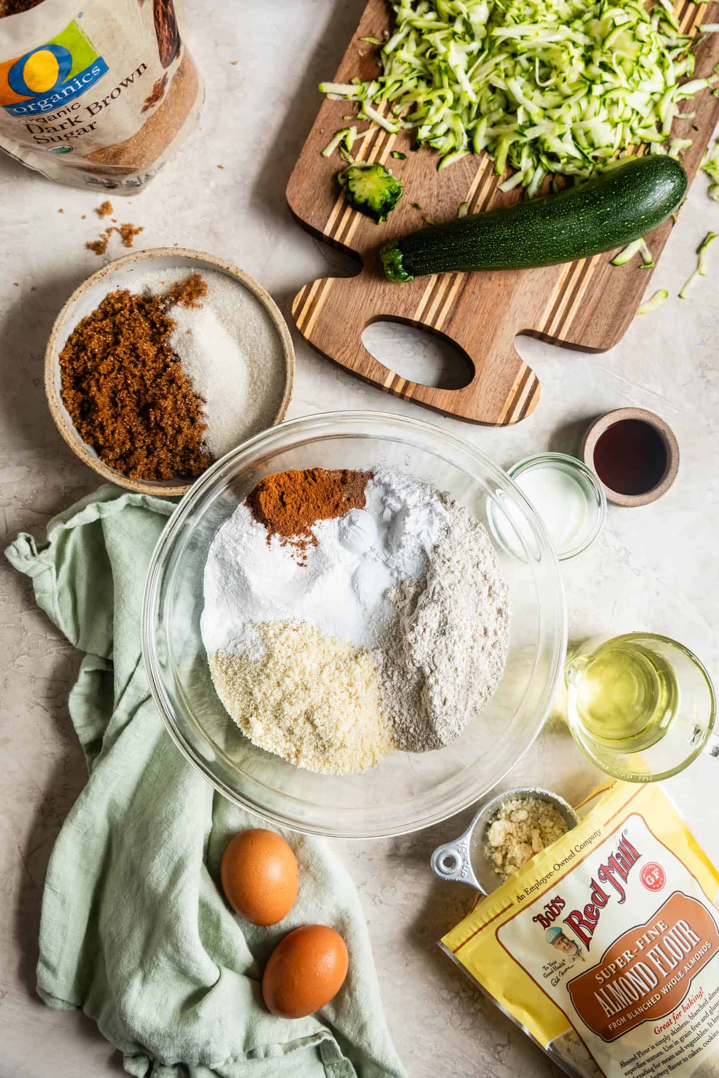 Ingredients for Gluten-Free Zucchini Bread