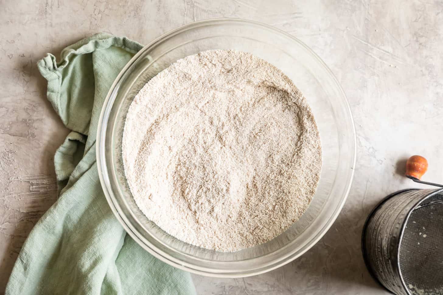 Mixing Flour for Gluten-Free Zucchini Bread