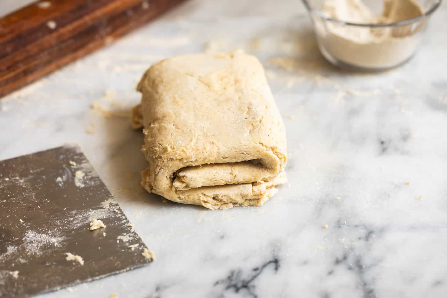 Final Fold for Gluten-Free Pie Dough Lamination