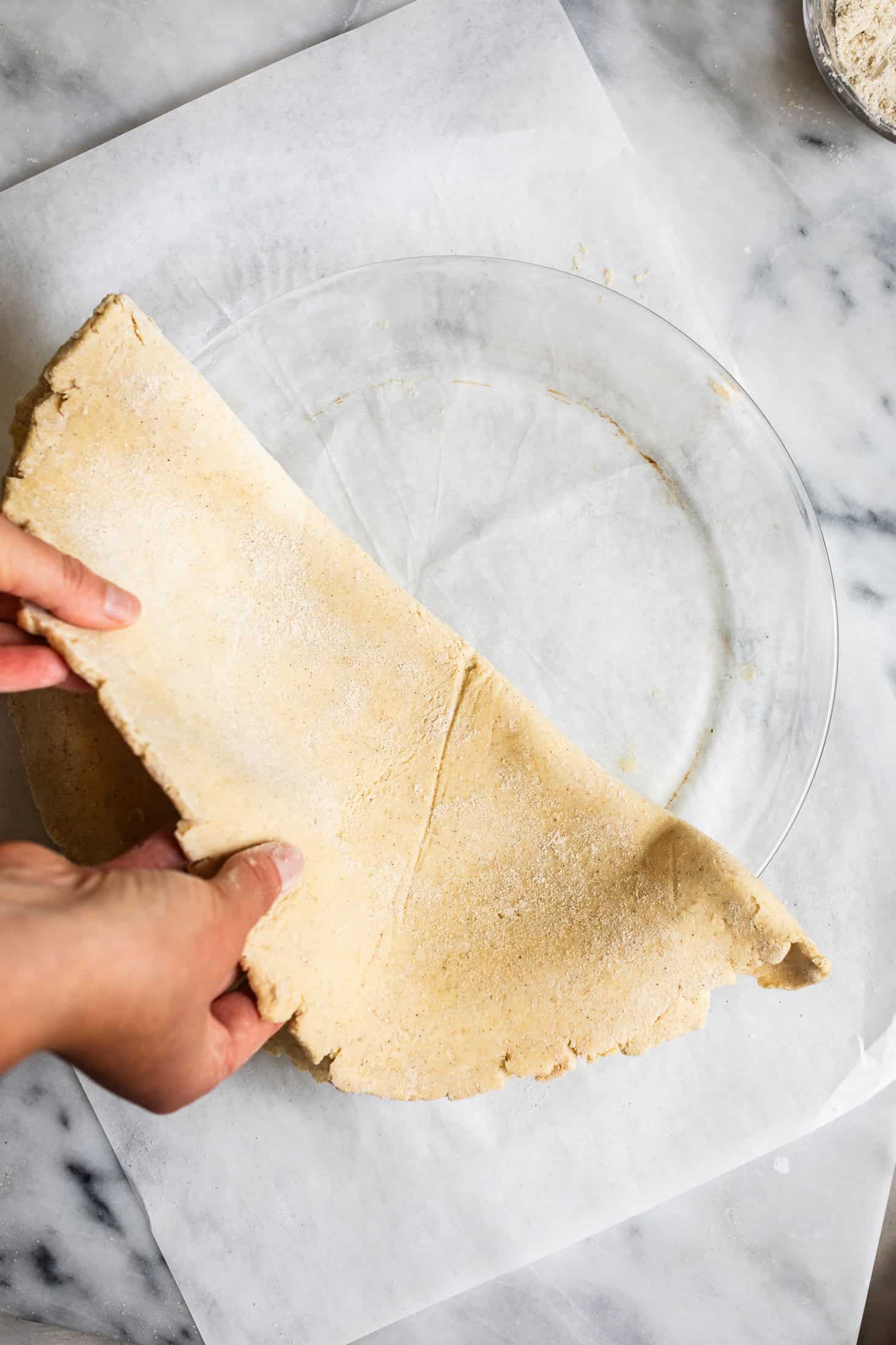 Transferring Gluten-Free Pie Dough to Pie Pan