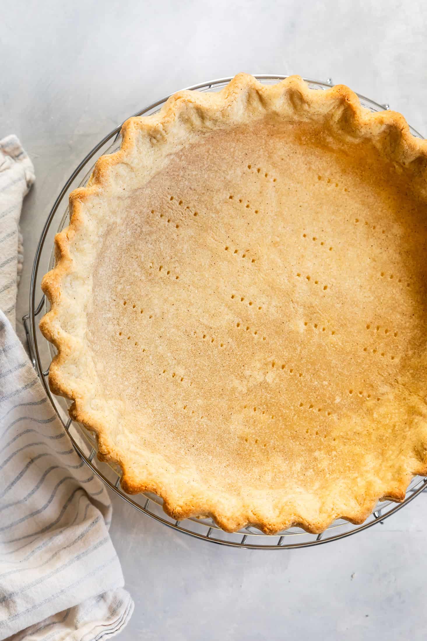 Removing Pie Weights from Gluten-Free Pie Crust for Blind Baking