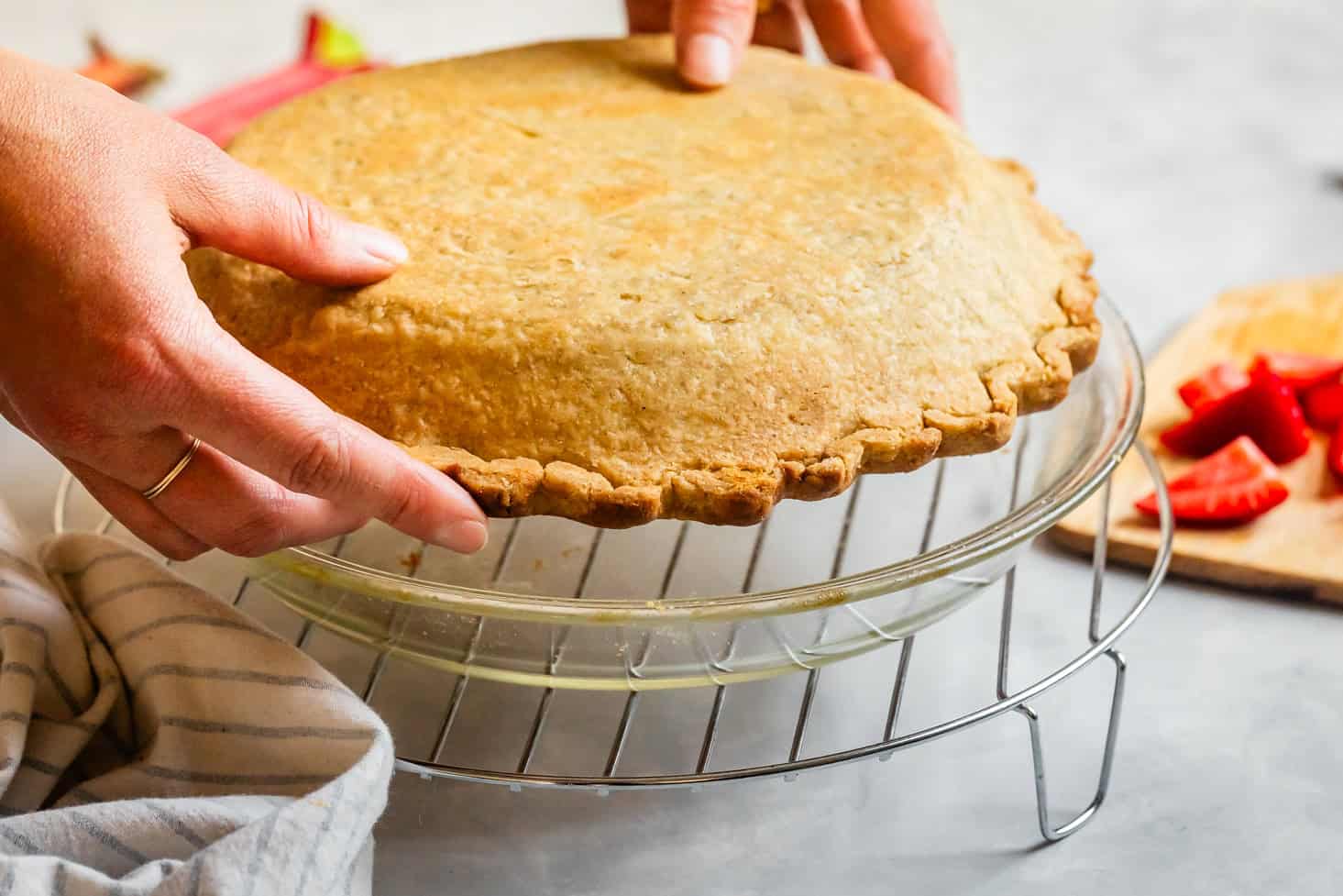 Bottom of Blind Baked Gluten-Free Pie Crust