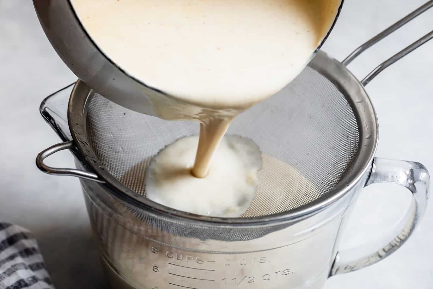 Straining Ice Cream Custard