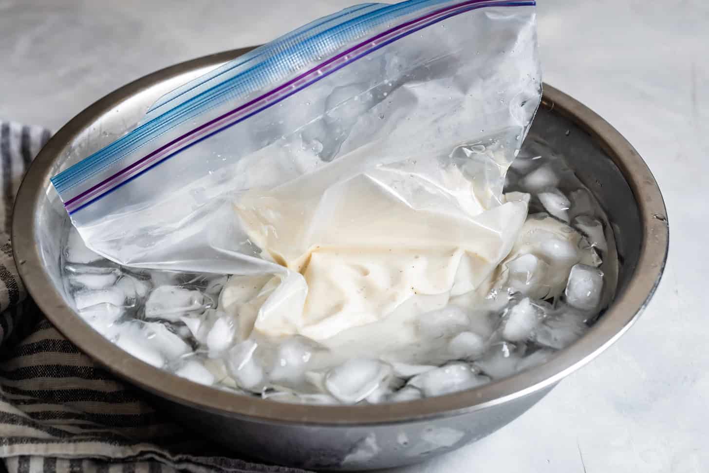 Ice Cream Custard Ice Bath
