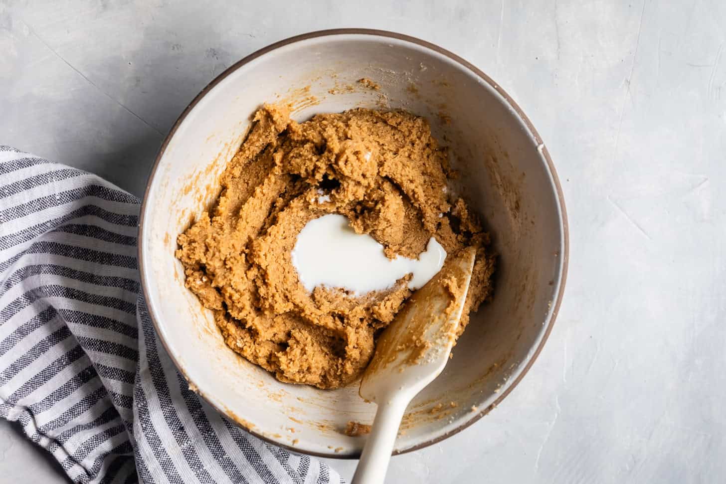 Adding Milk for Gluten-Free Cookie Dough