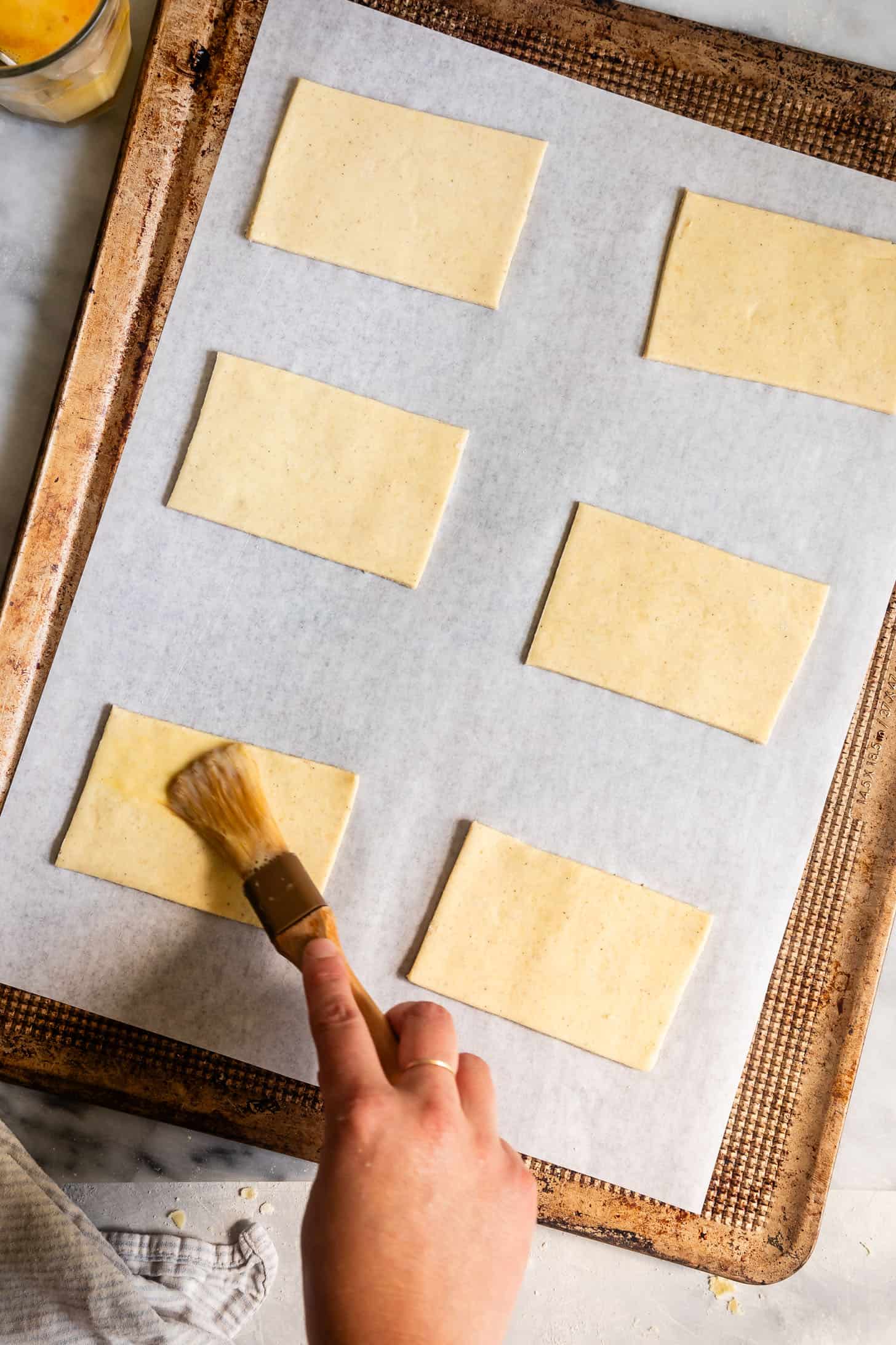 Egg Wash Puff Pastry Squares