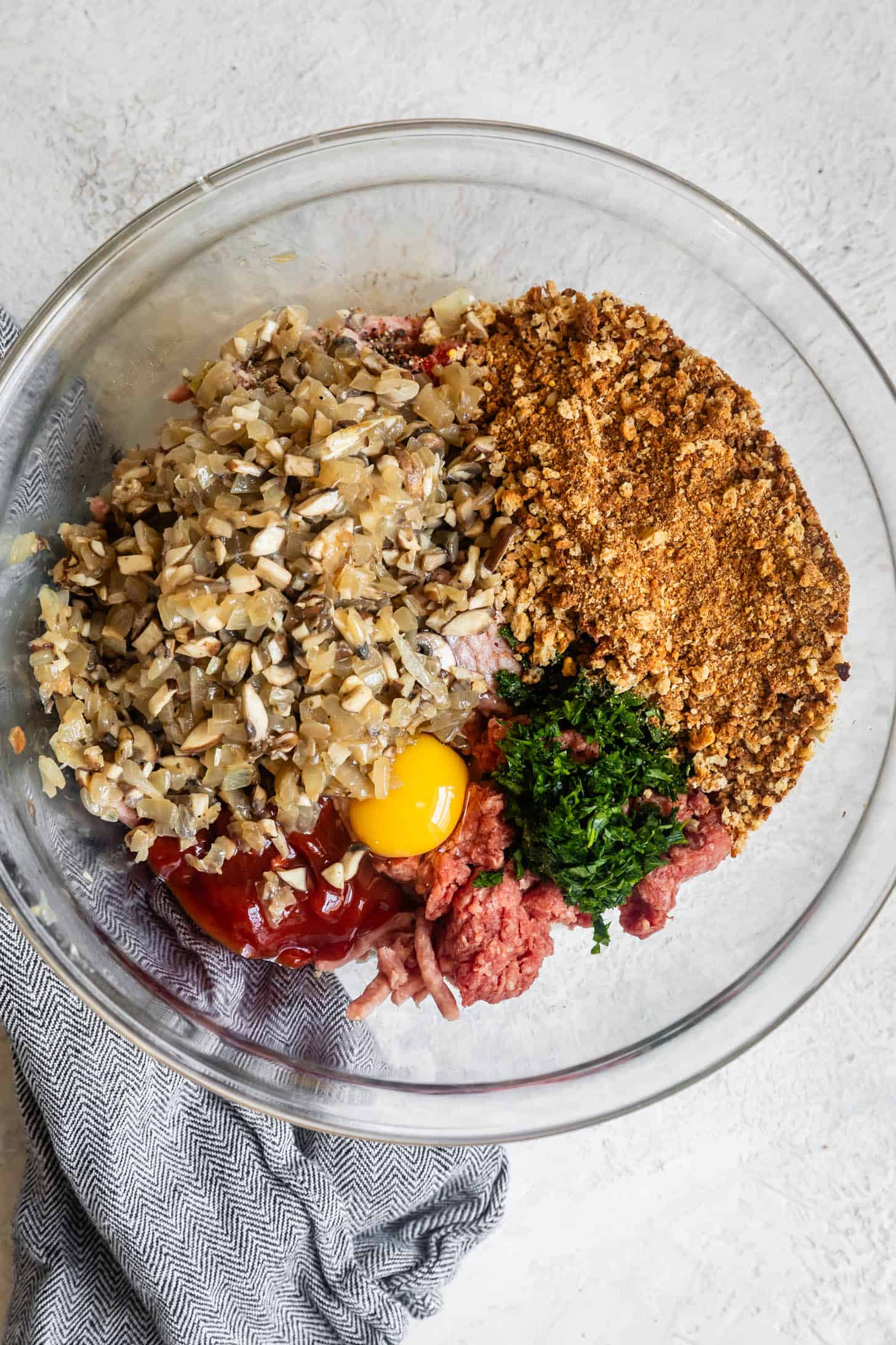 Gluten-Free Meatloaf Mixing in a Bowl