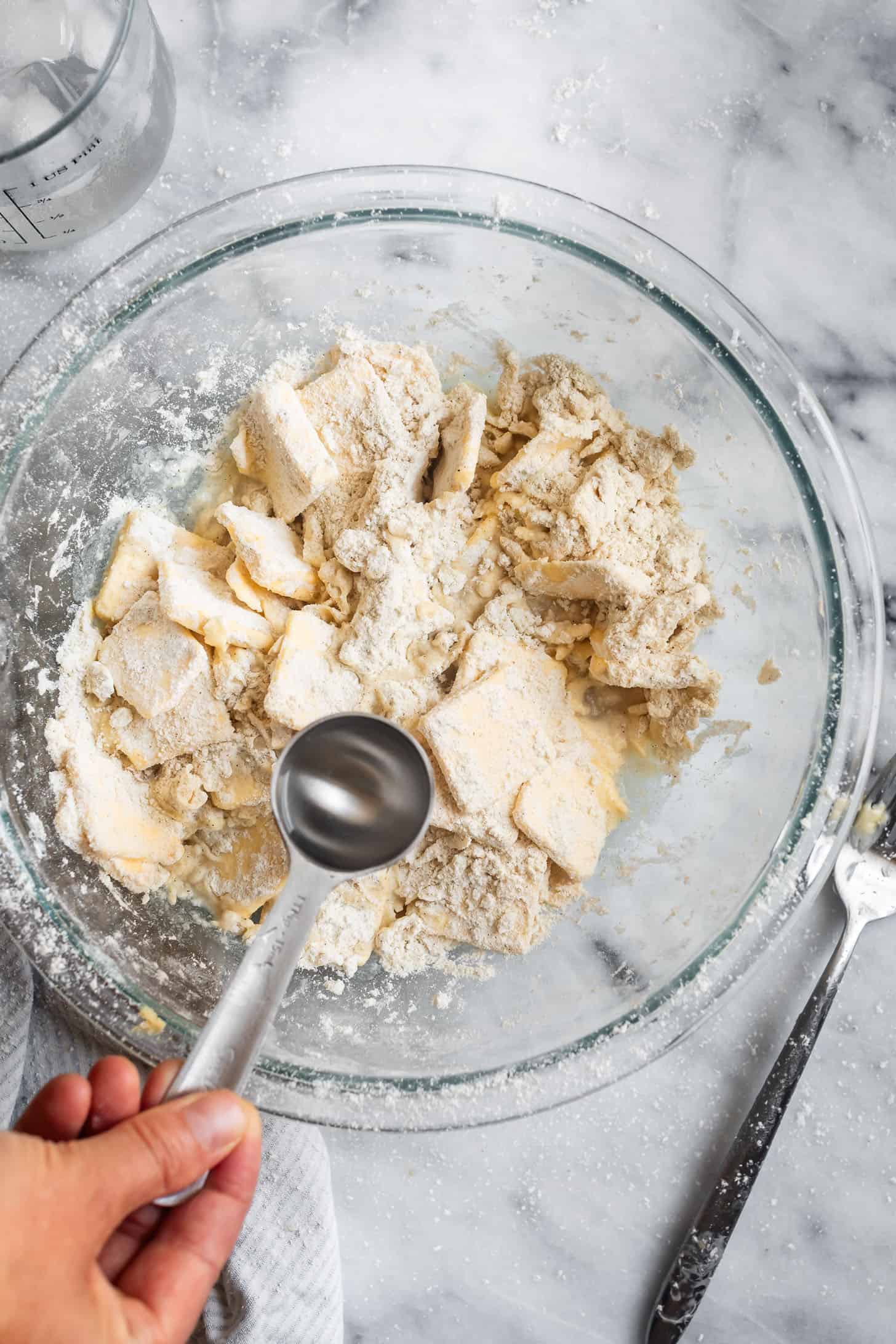 Adding Ice Water Gluten-Free Puff Pastry