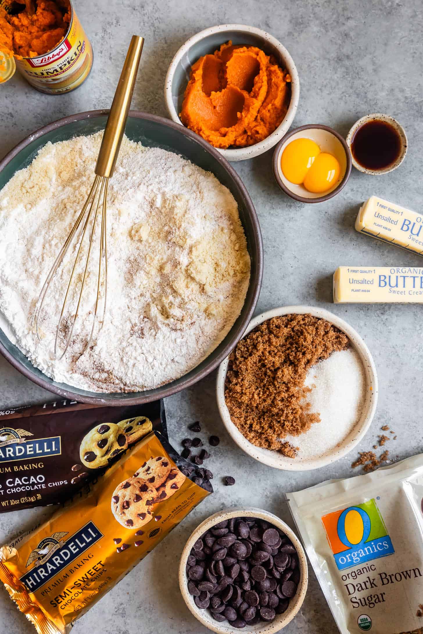 Ingredients Gluten Free Pumpkin Chocolate Chip Cookie Bars