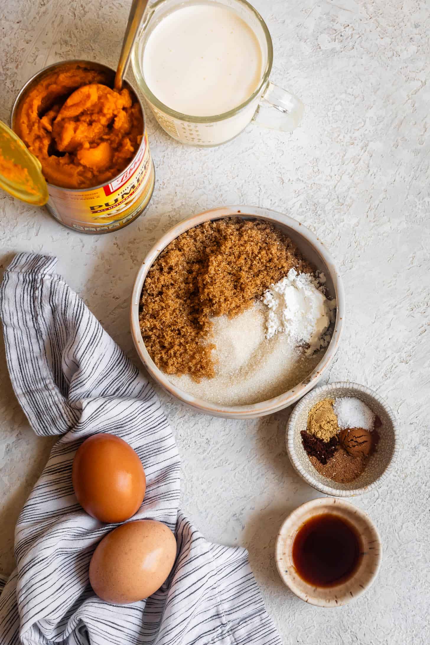 Ingredients for Pumpkin Pie Bars