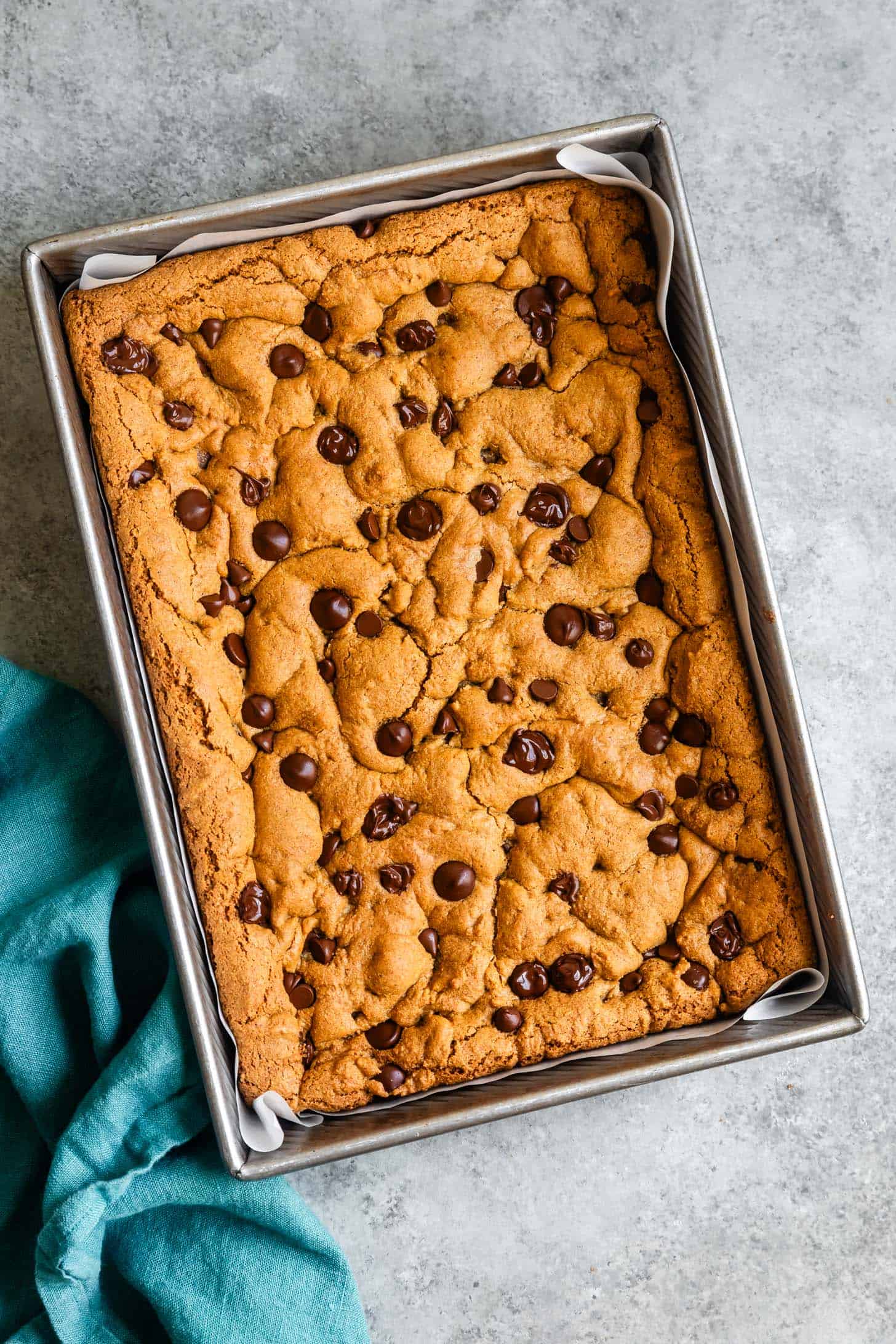 Baked Gluten Free Pumpkin Blondies in Pan