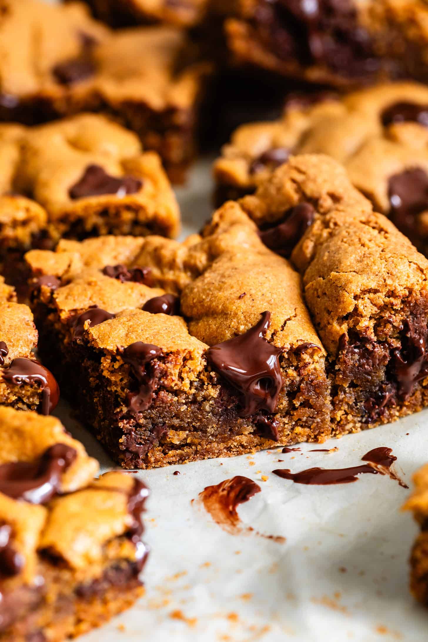 Gooey Gluten Free Pumpkin Chocolate Chip Blondies