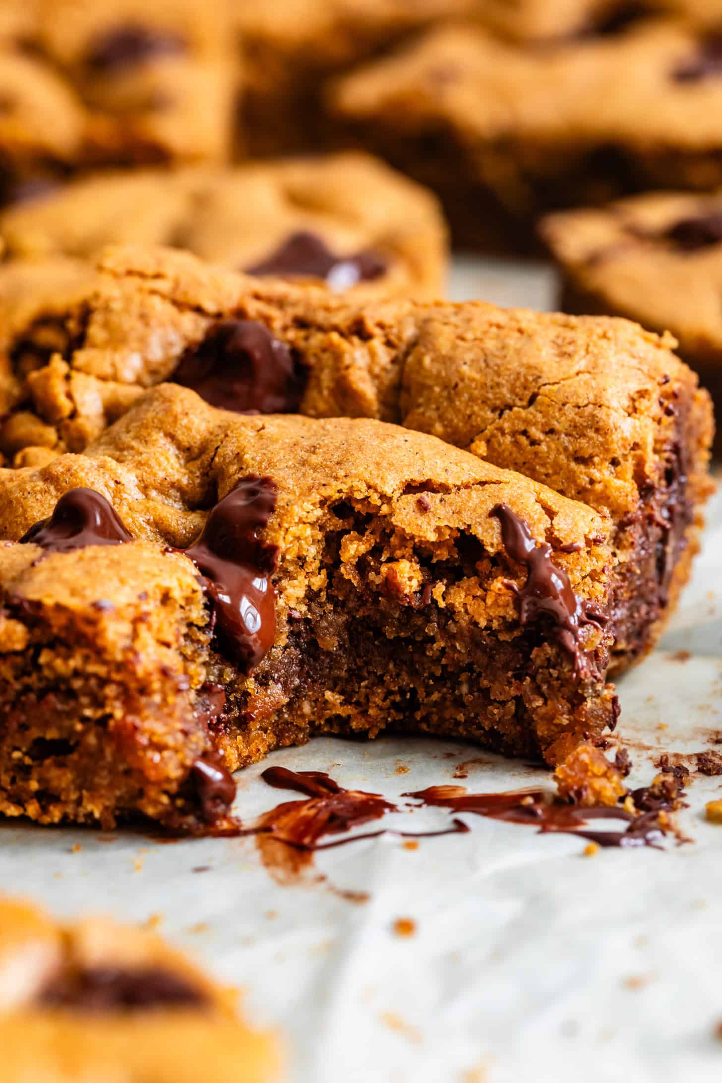 Bite of Gluten Free Pumpkin Chocolate Chip Blondie