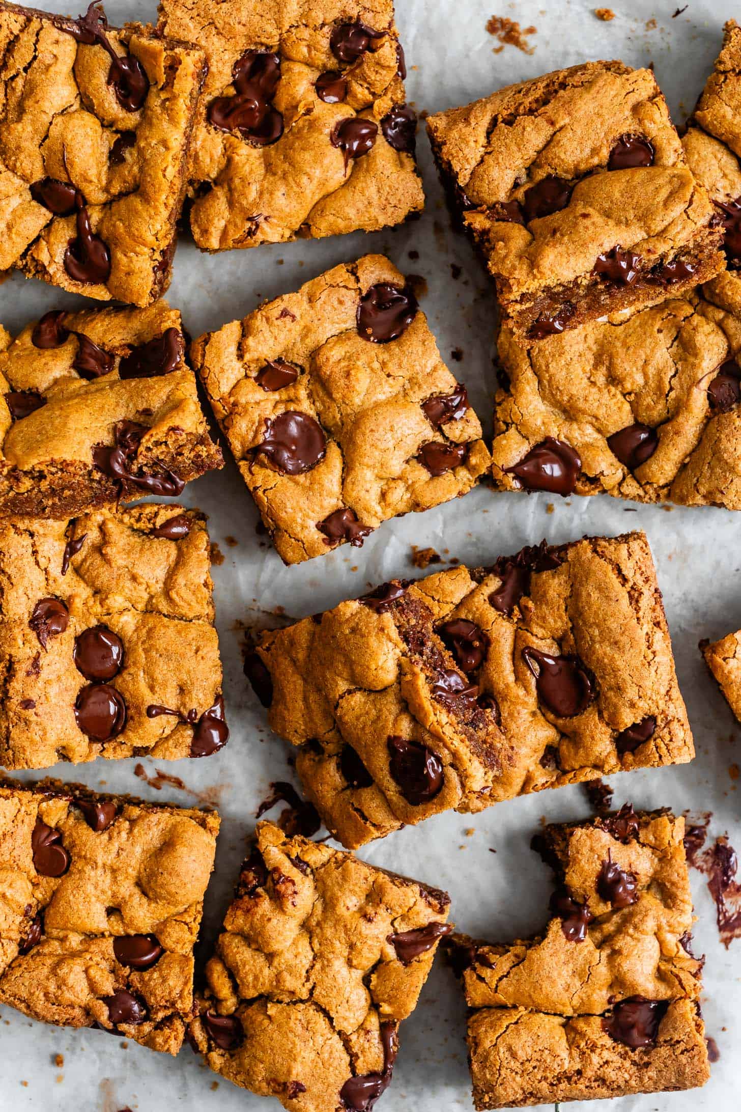 Gooey Chewy Gluten Free Pumpkin Chocolate Chip Blondies